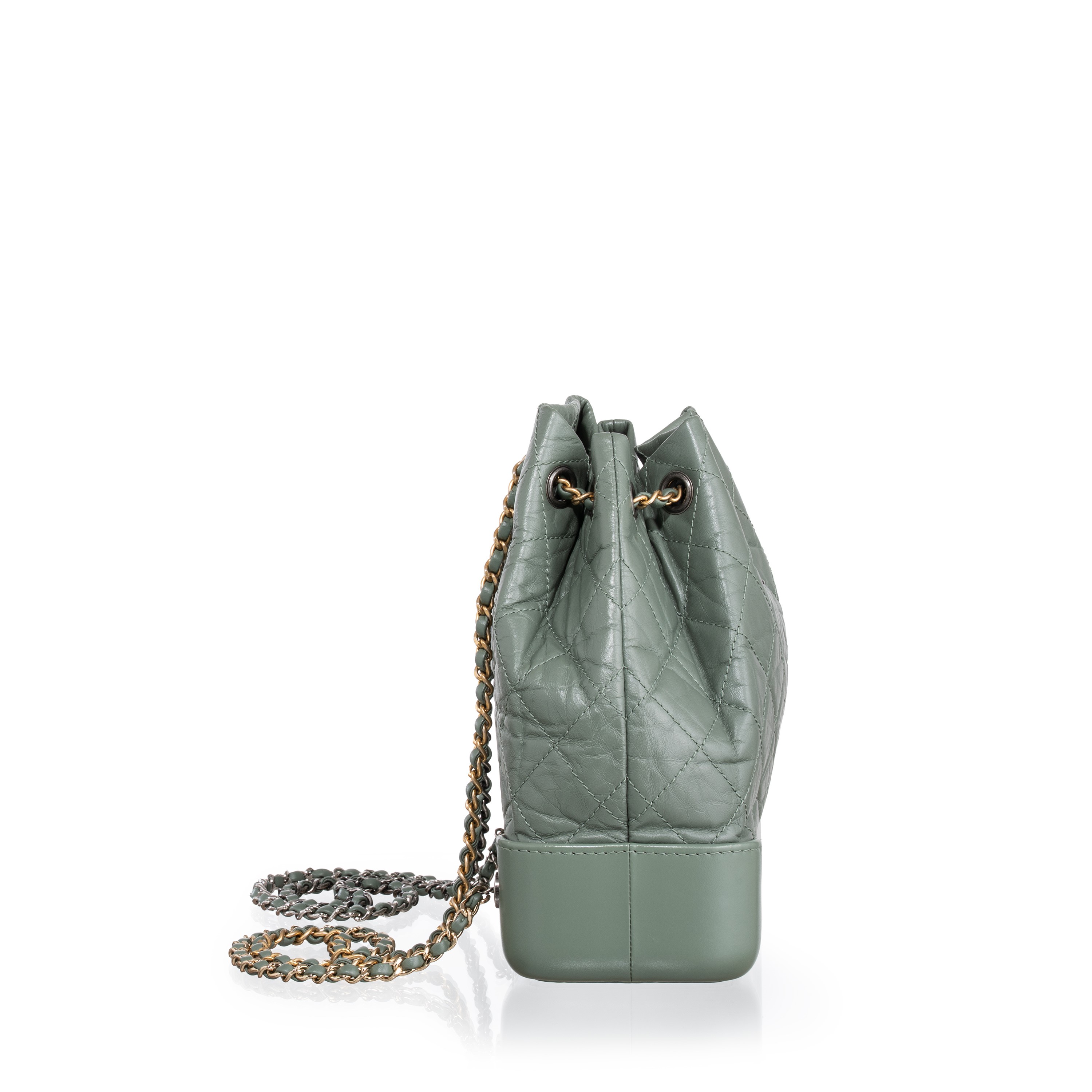 Chanel - Zaino Gabrielle in pelle effetto invecchiato verde salvia (2018)