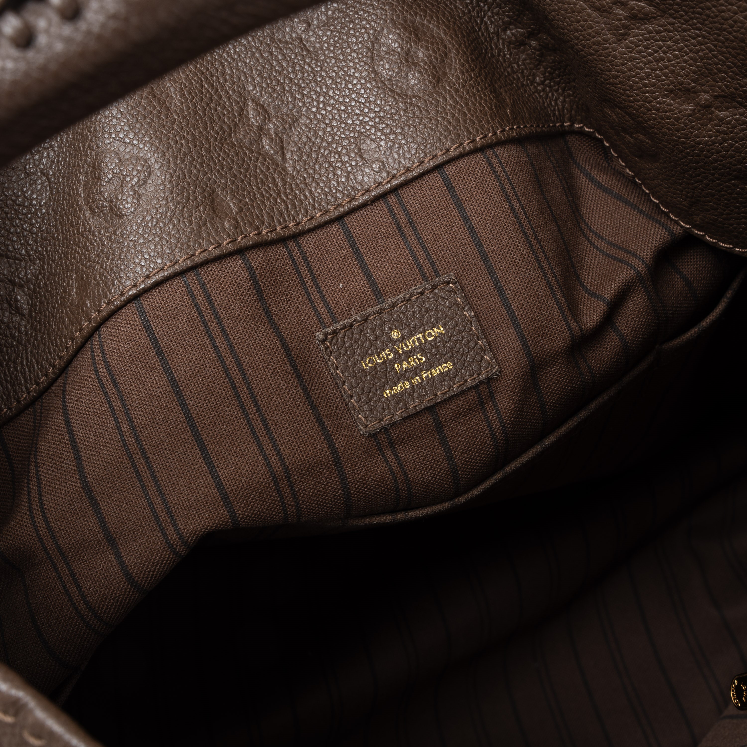 Louis Vuitton - Artsy in pelle Monogram Empreinte marrone, accessori dorati (2011)