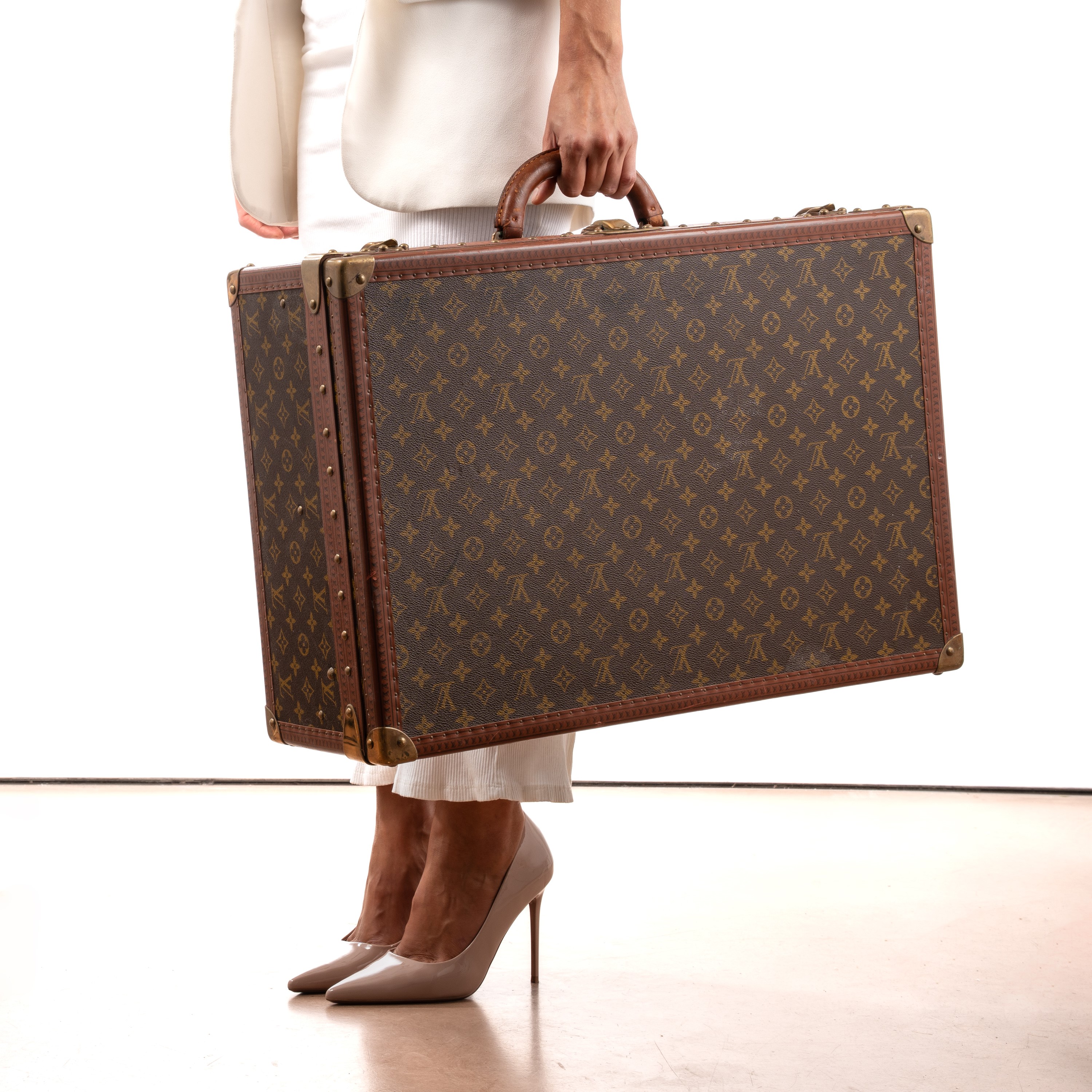 Louis Vuitton - Set di 3 valigie vintage Monogram (Bisten 70, Alzer 60 e valigetta 48H)