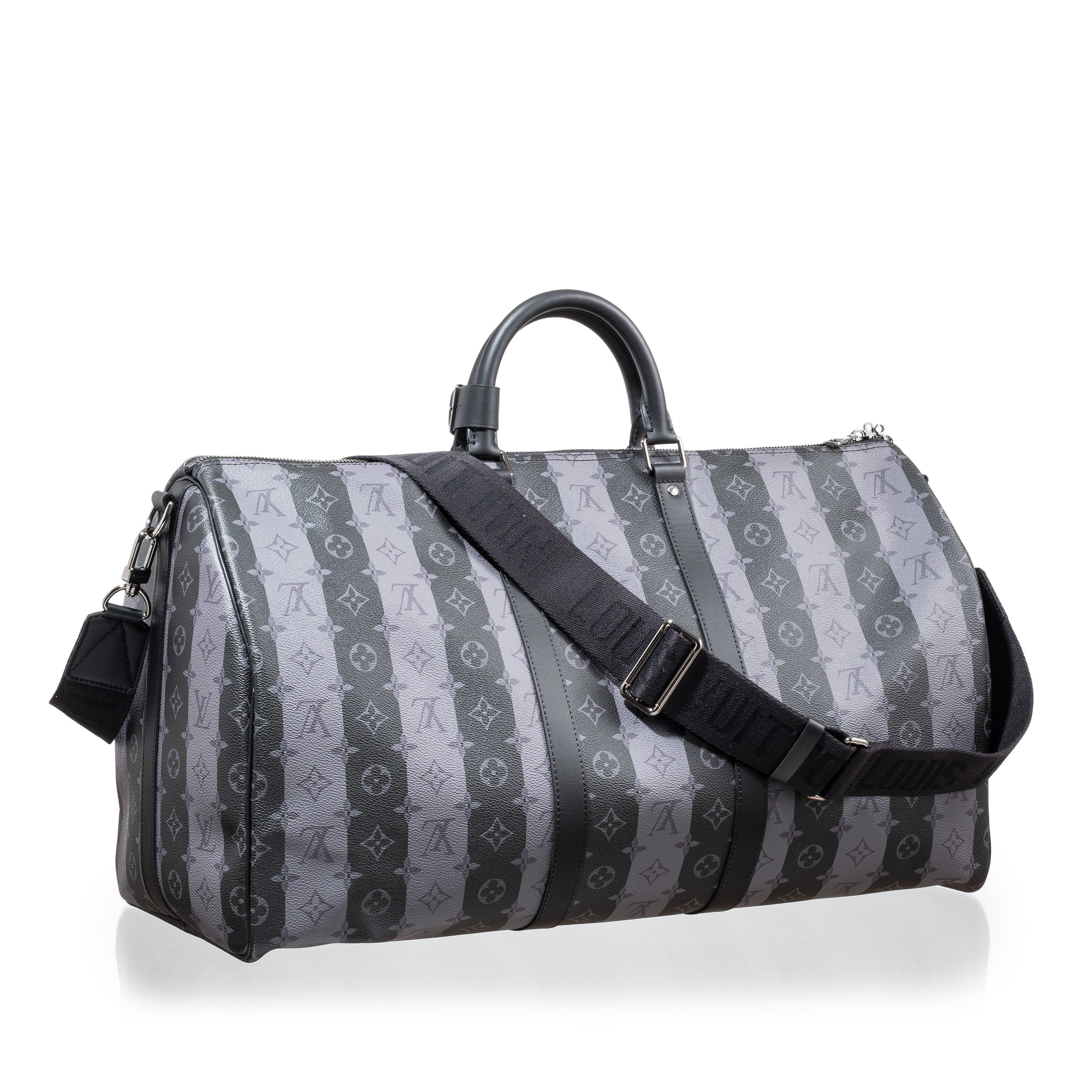 Louis Vuitton - Keepall Bandoulière 55 Limited Edition “Virgil Abloh x Nigo”, tela coated Monogra...