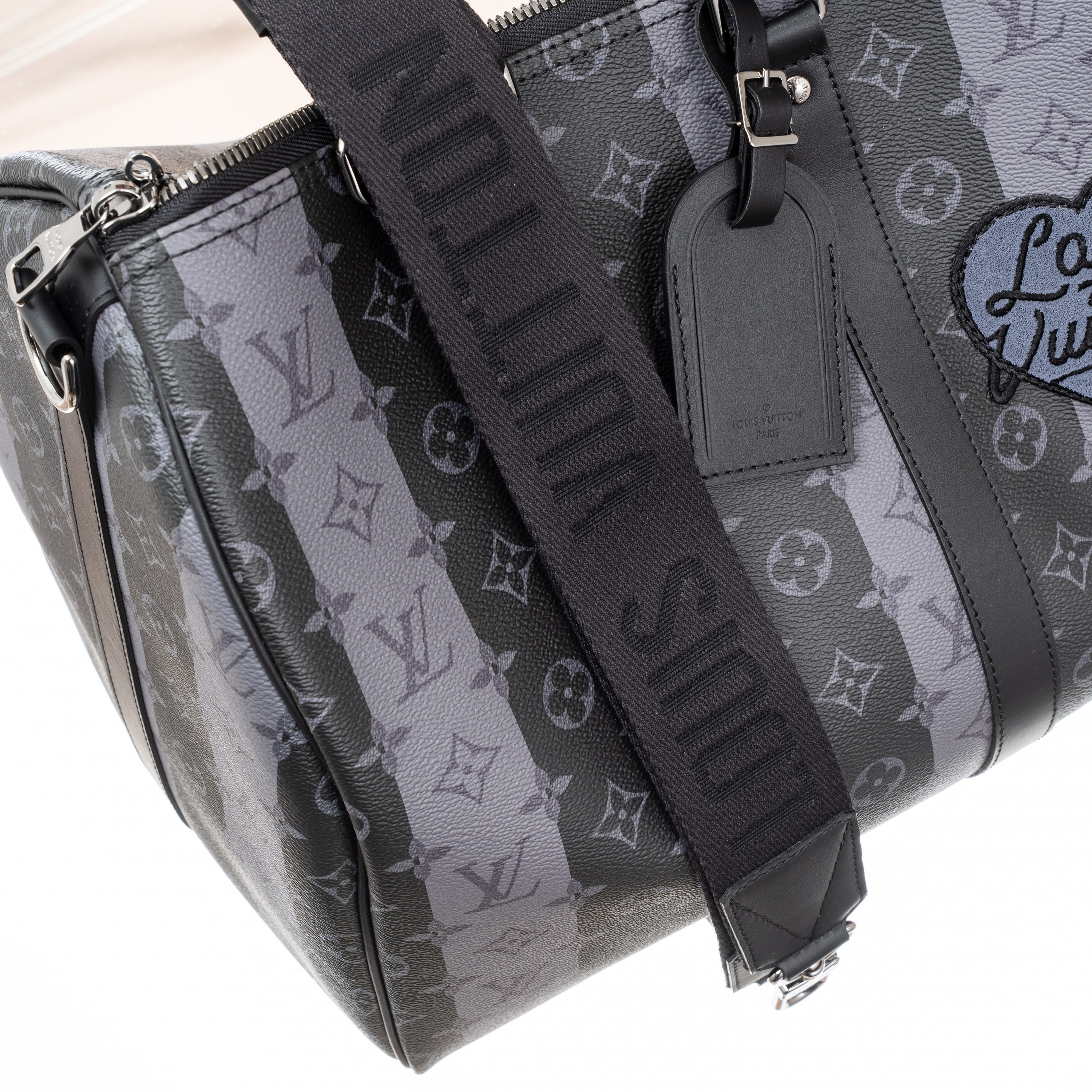 Louis Vuitton - Keepall Bandoulière 55 Limited Edition “Virgil Abloh x Nigo”, tela coated Monogra...