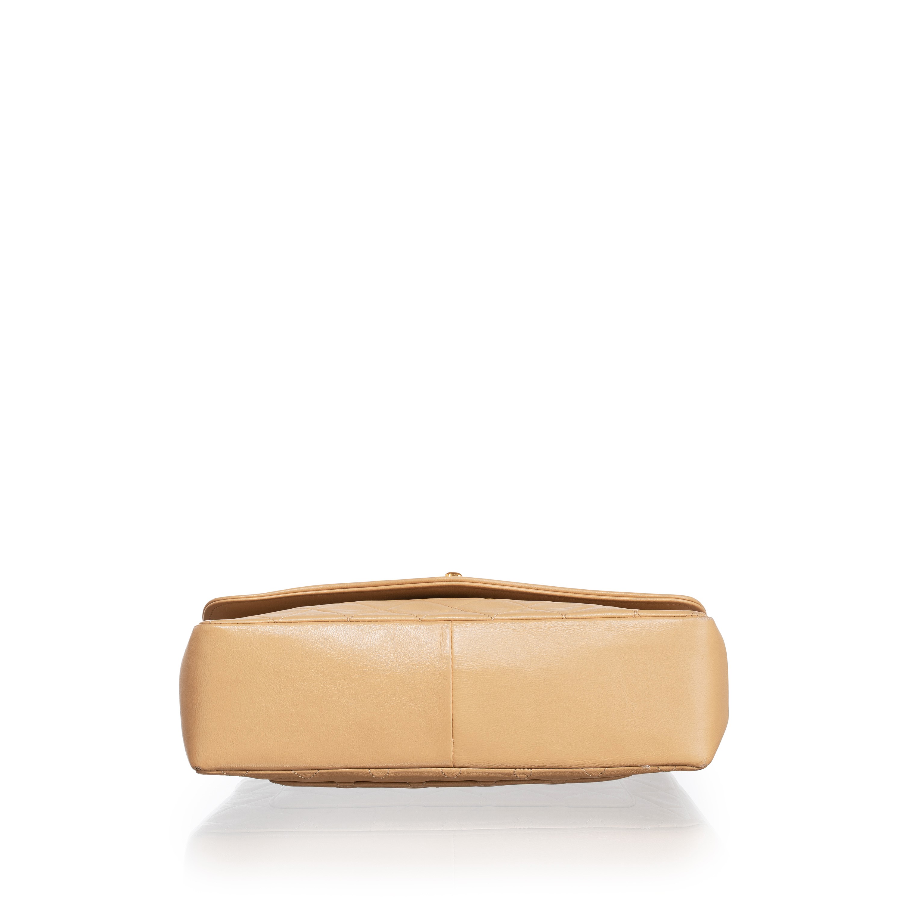 Chanel Single Flap Vintage in pelle d’agnello beige (1989-1991)
