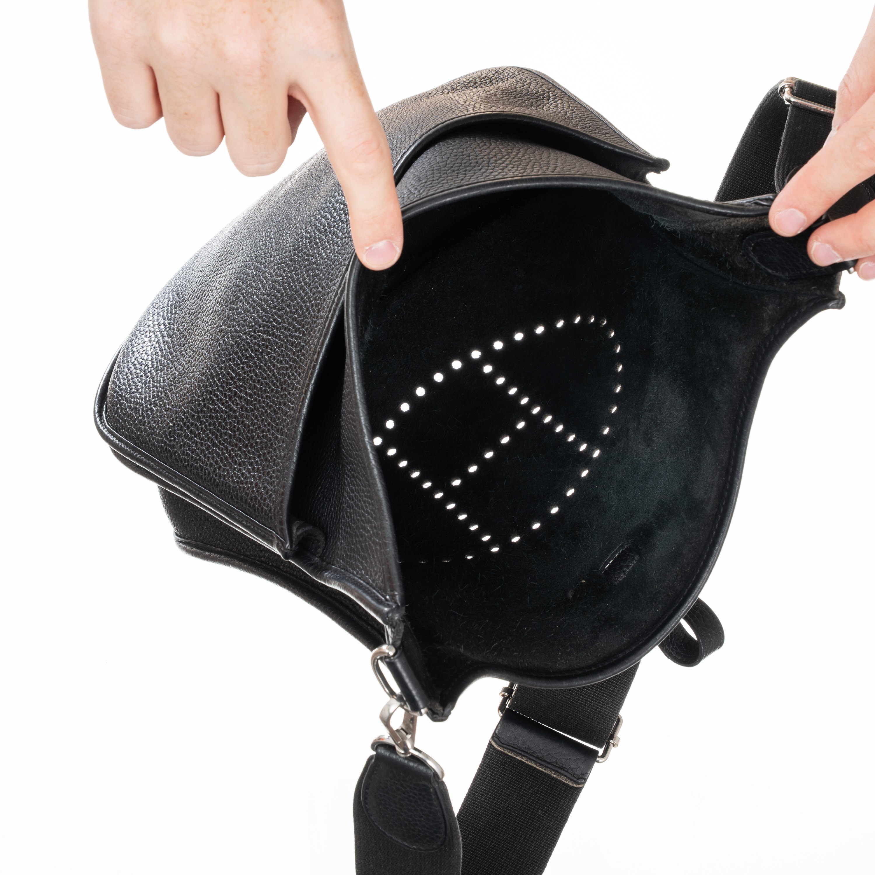 Hermès - Evelyne III PM in Taurillon Clemence nero con hardware palladio (2019)