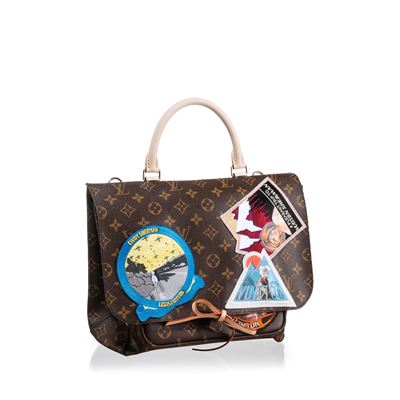 Messenger Limited Edition LV x Cindy Sherman, borsa in tela Monogram con patch e dettagli in vacc...