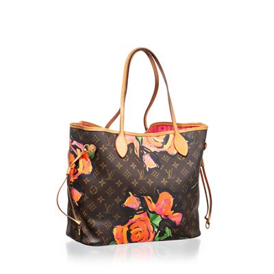 Neverfull MM Limited Edition Roses LV by Stephen Sprouse