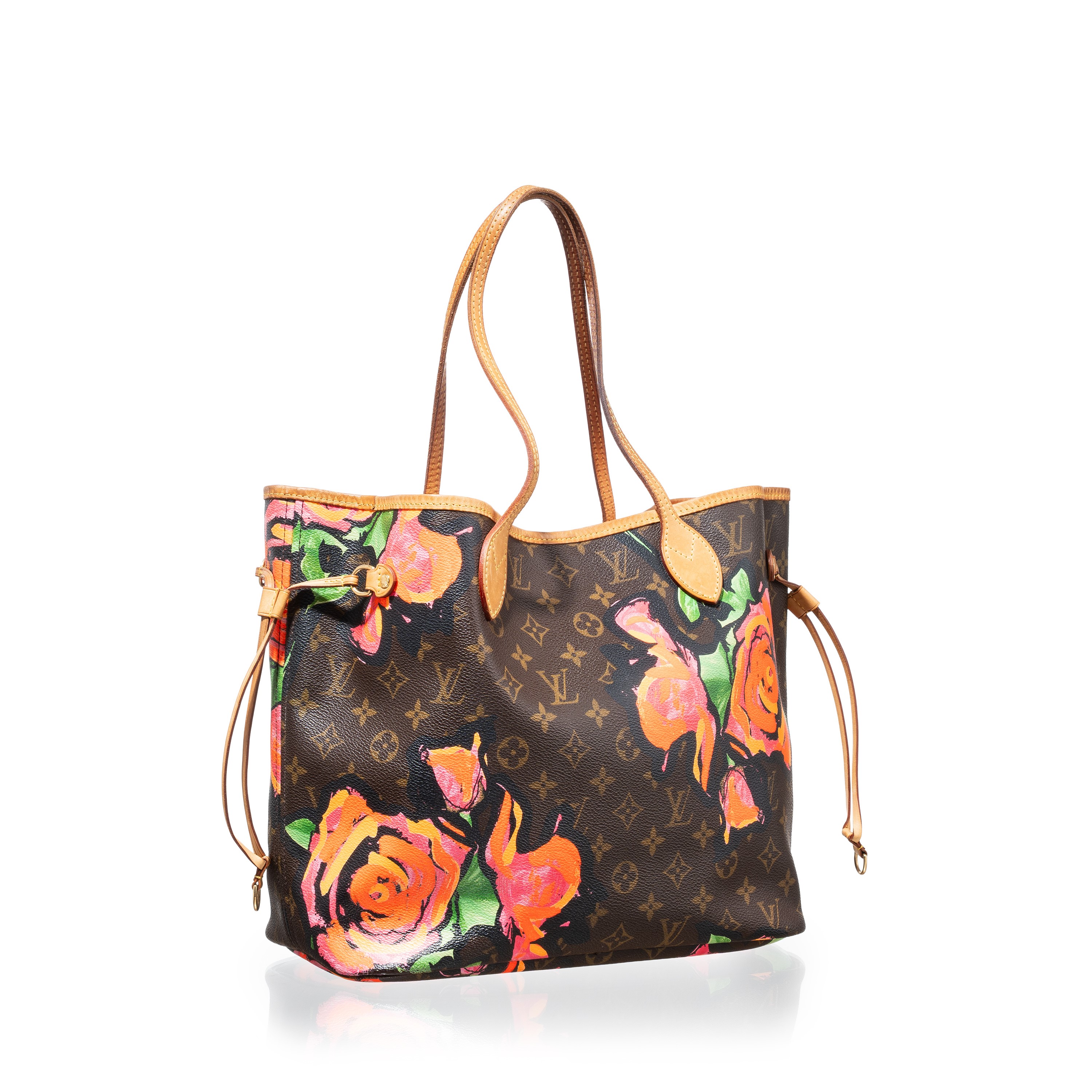 Louis Vuitton - Neverfull MM Limited Edition Roses LV by Stephen Sprouse