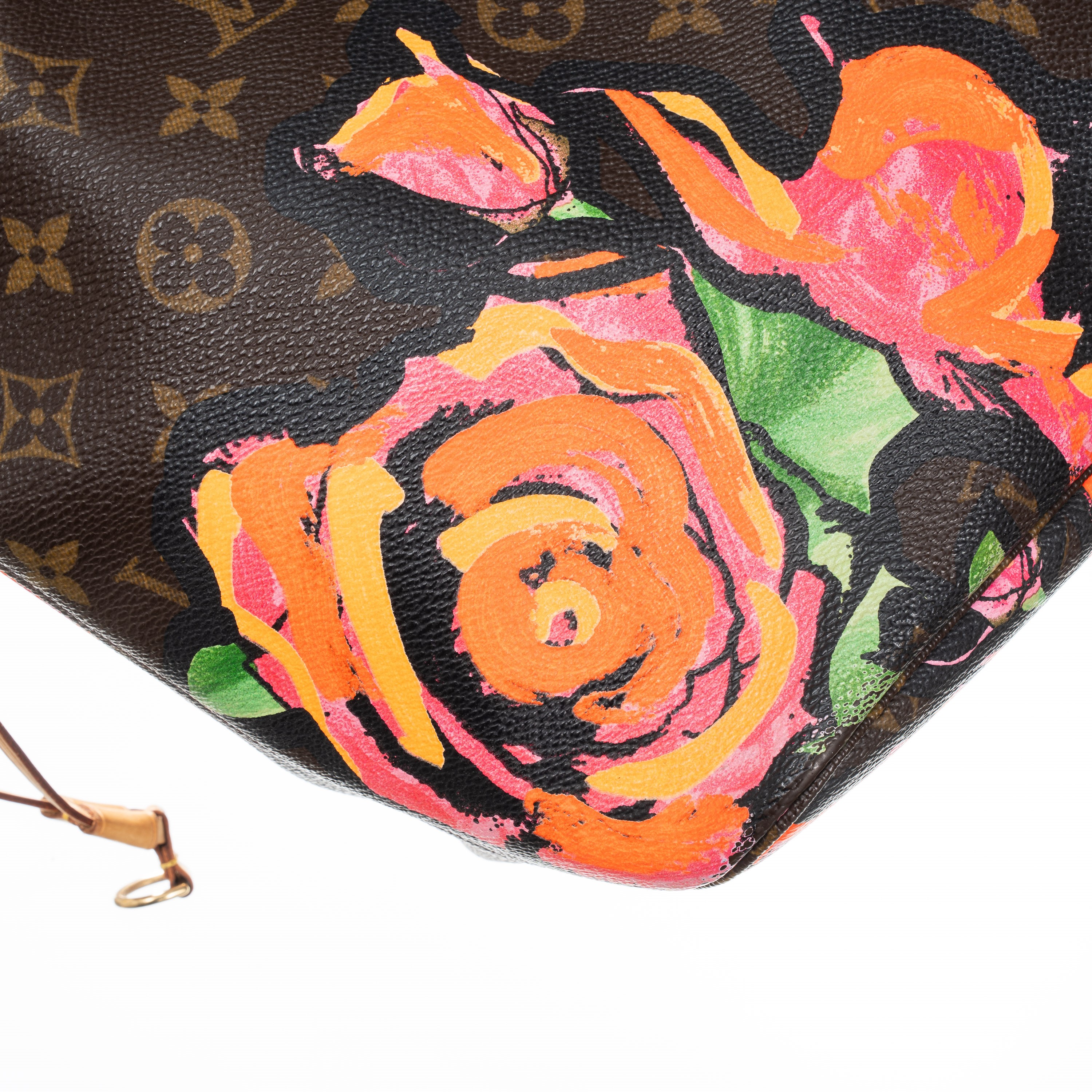 Louis Vuitton - Neverfull MM Limited Edition Roses LV by Stephen Sprouse