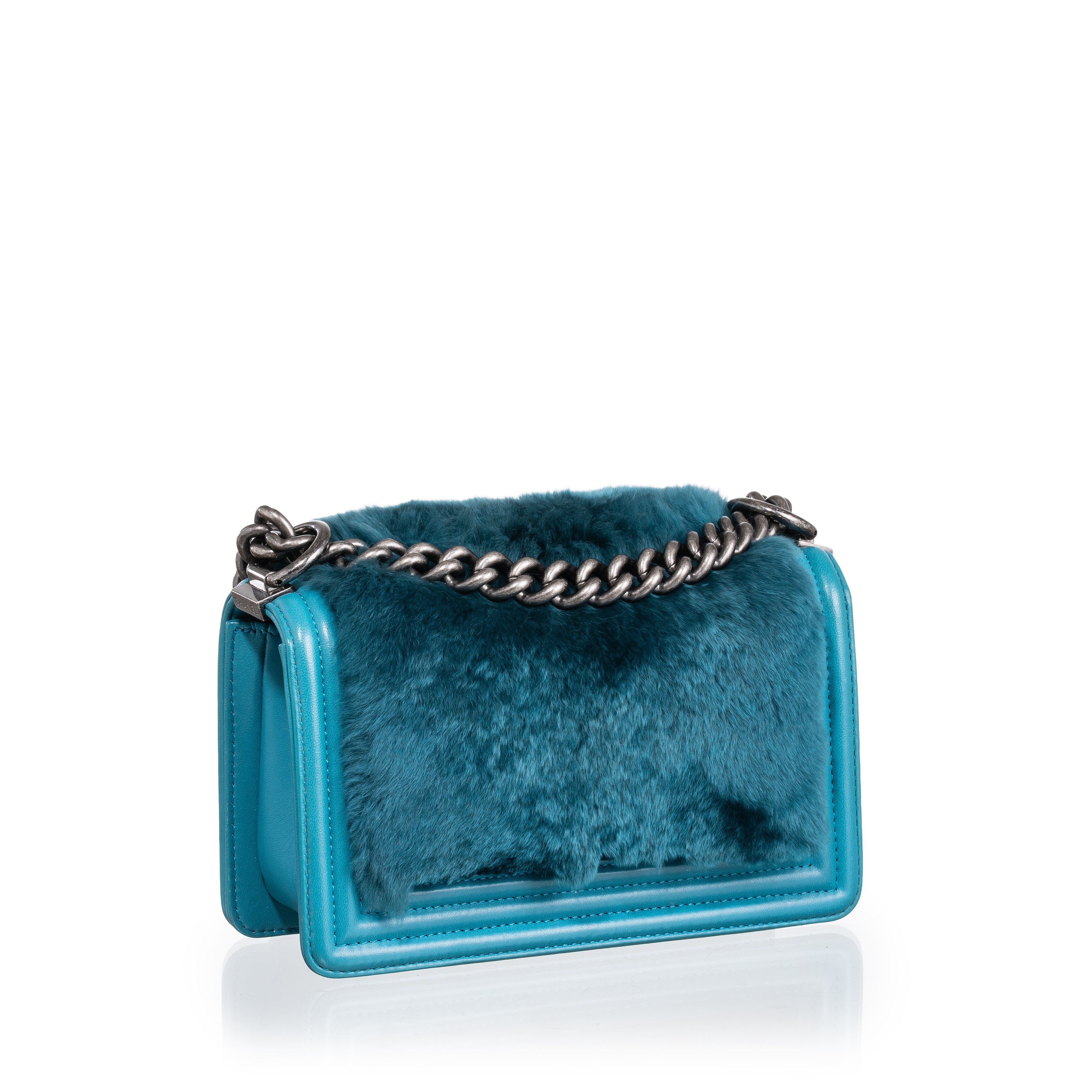 Chanel - Boy Small borsa in pelle d’agnello e pelliccia, 2014