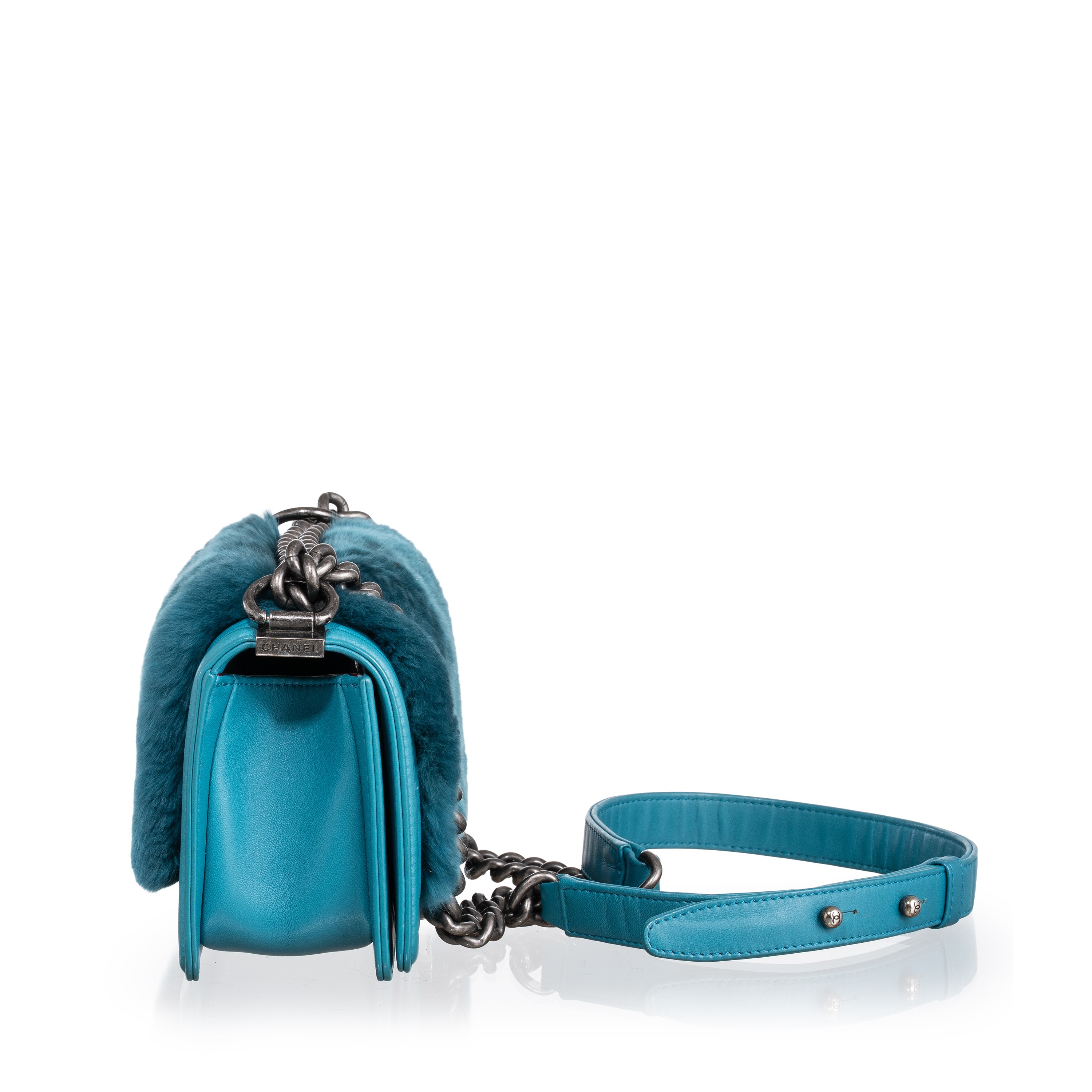 Chanel - Boy Small borsa in pelle d’agnello e pelliccia, 2014