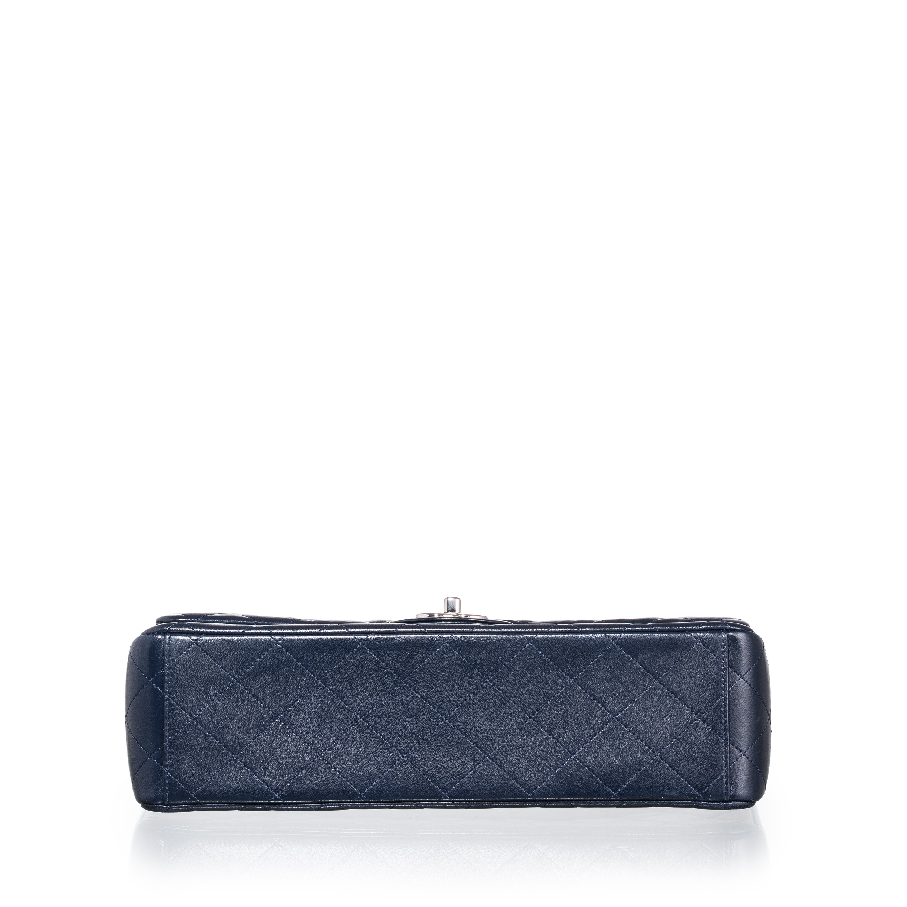 Chanel - Timeless Maxi Jumbo in pelle d’agnello blu con hardware palladio (2011)