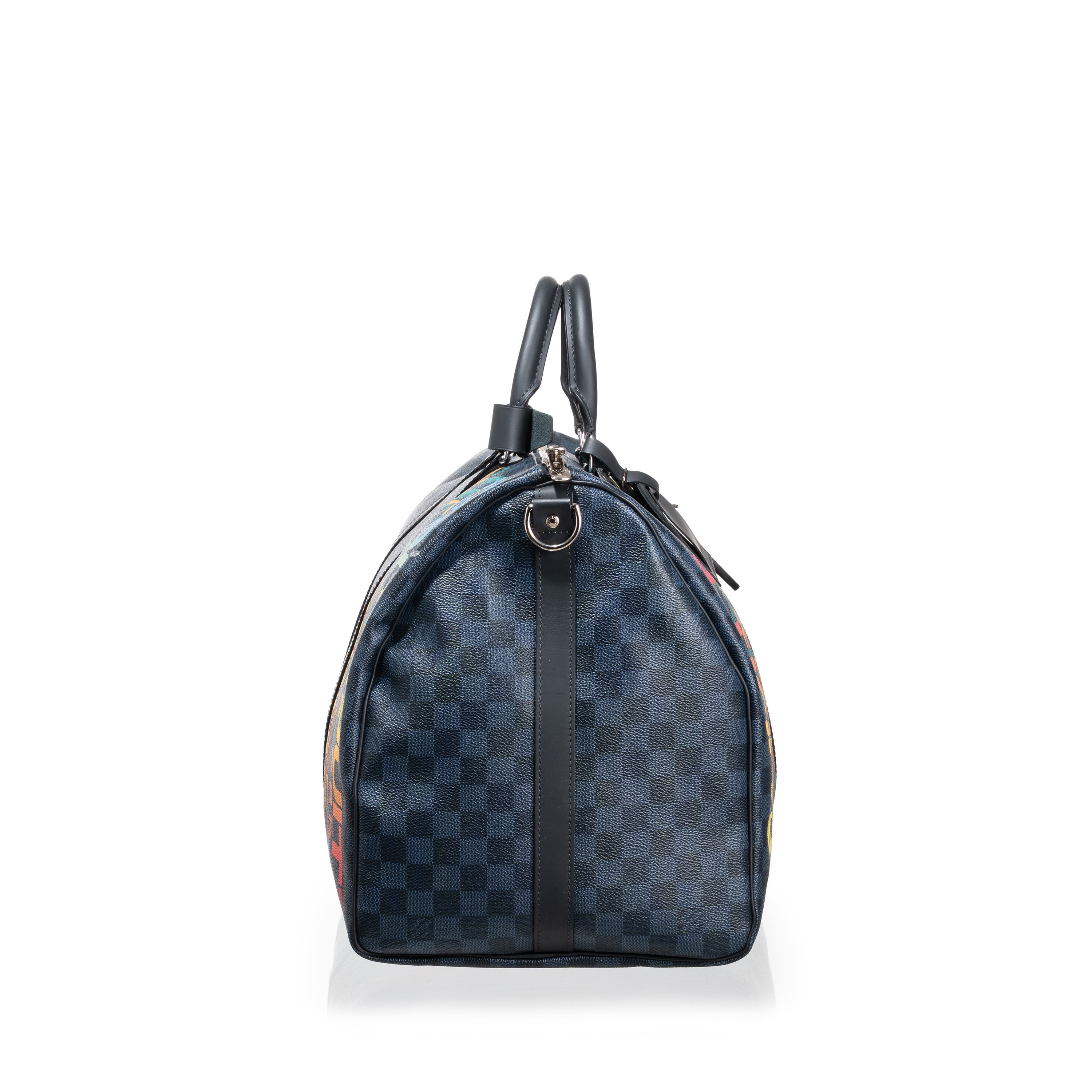 Louis Vuitton - Keepall 55 Bandoulière Limited Edition Jungle by Kim Jones (Damier Cobalt), tela