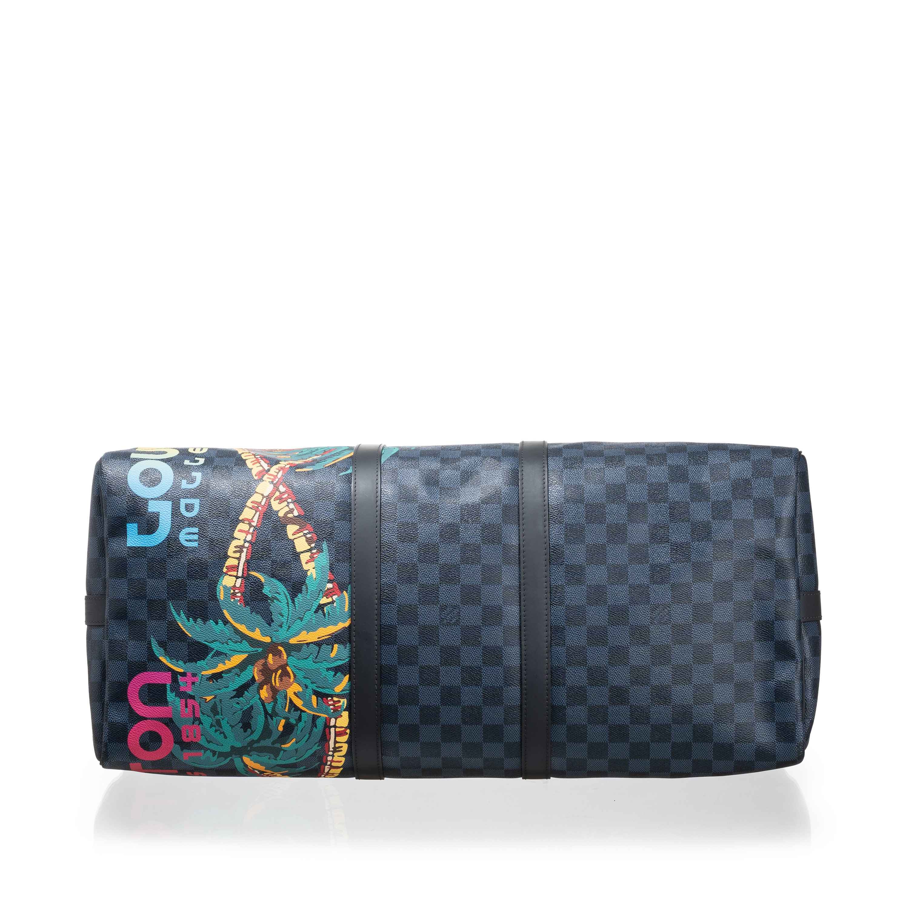 Louis Vuitton - Keepall 55 Bandoulière Limited Edition Jungle by Kim Jones (Damier Cobalt), tela