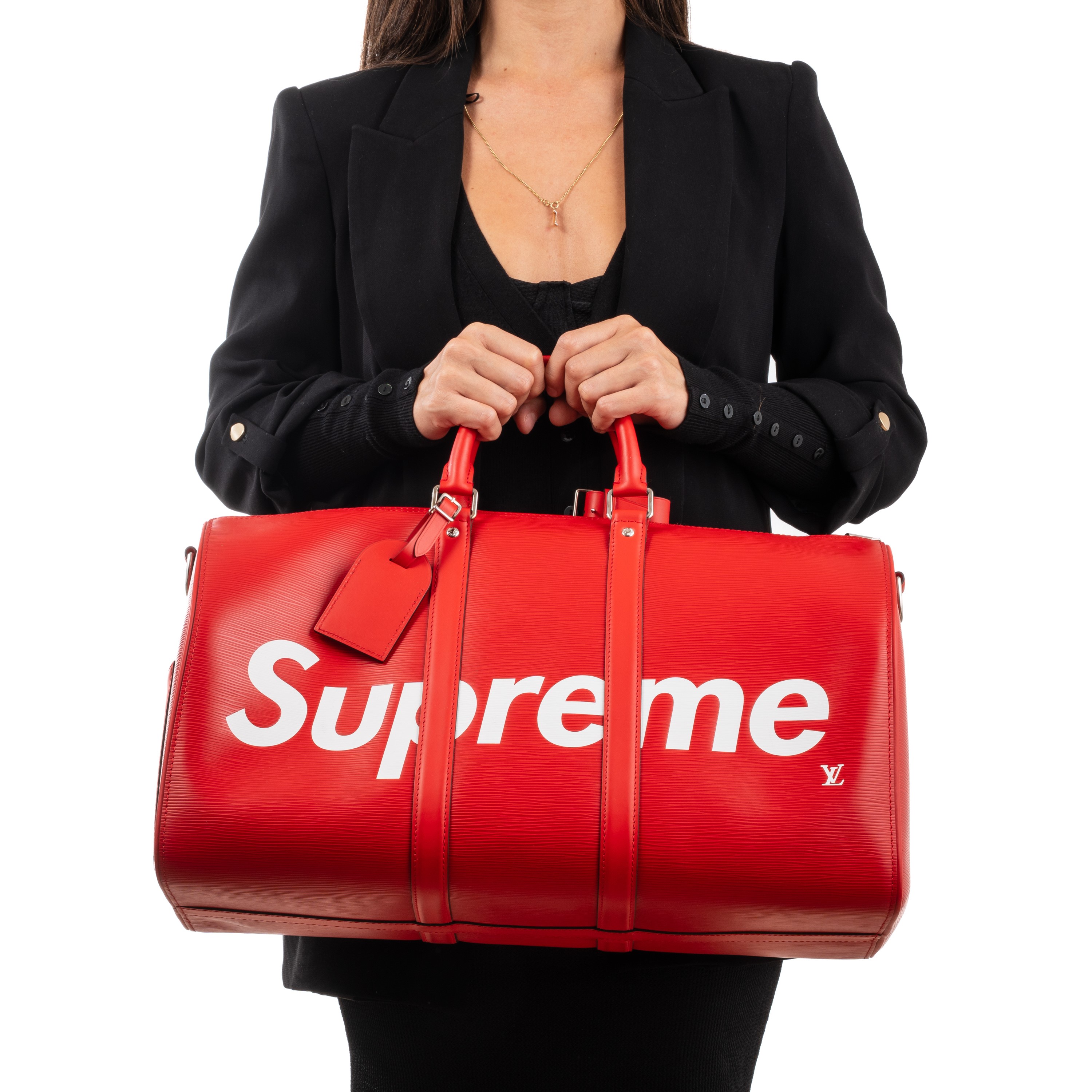 Louis Vuitton - Keepall 45 Bandoulière Limited Edition LV x Supreme (2017) in pelle Epi