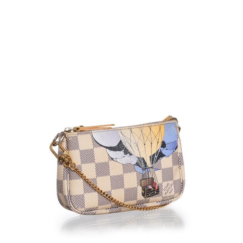 Louis Vuitton - Mini pochette Accessoires Illustre Balloon (Limited Edition), tela Damier Azur