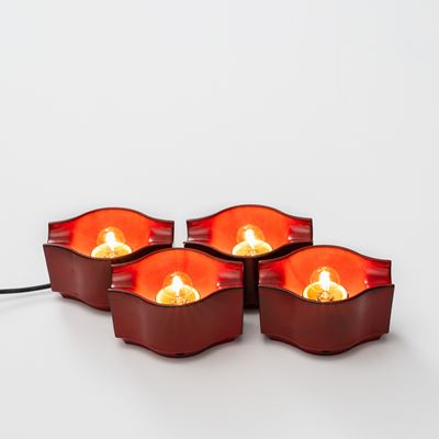 Set di quattro applique “Sputnik” in ceramica smaltata