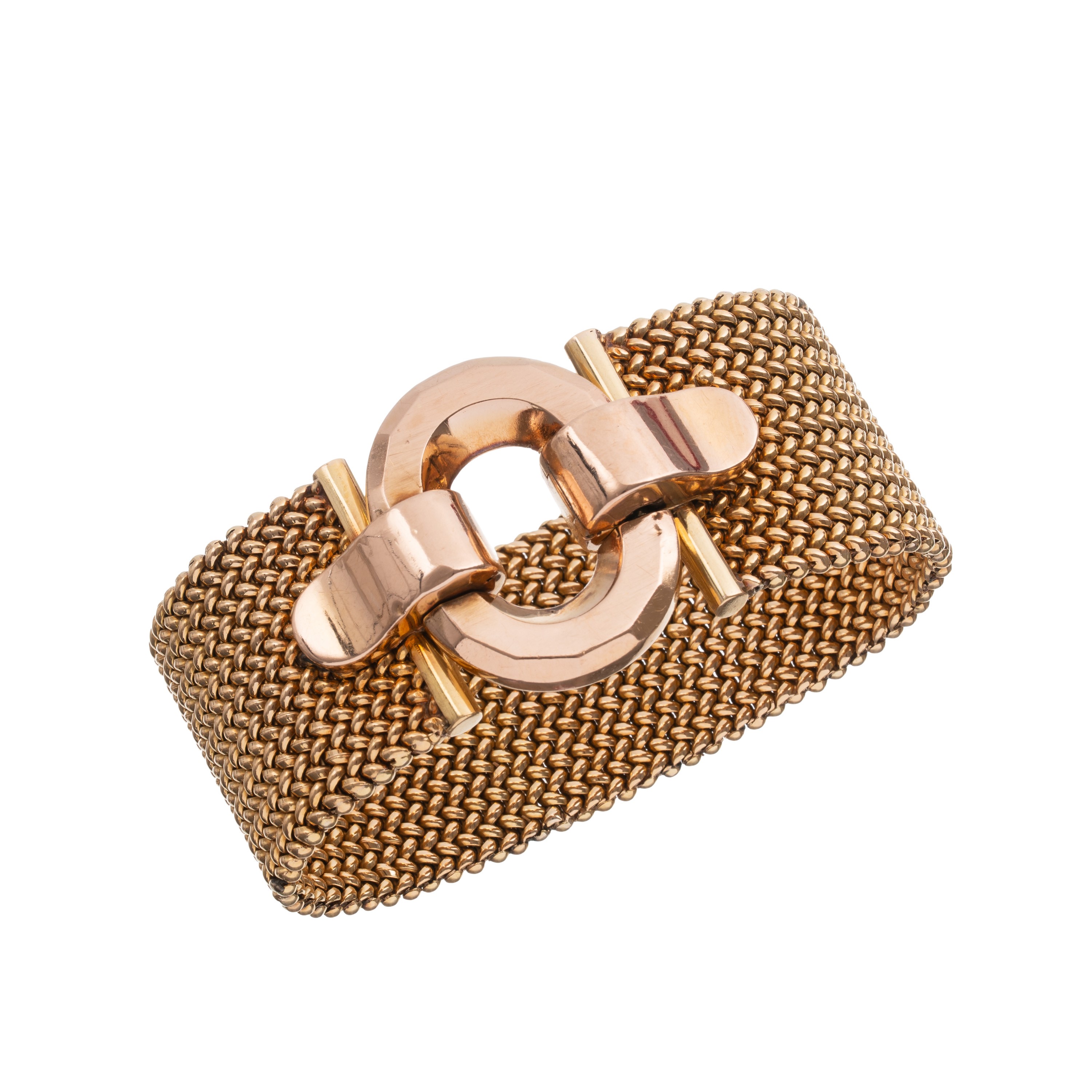 Bracciale in oro giallo 18 kt con marchio a fascio littorio