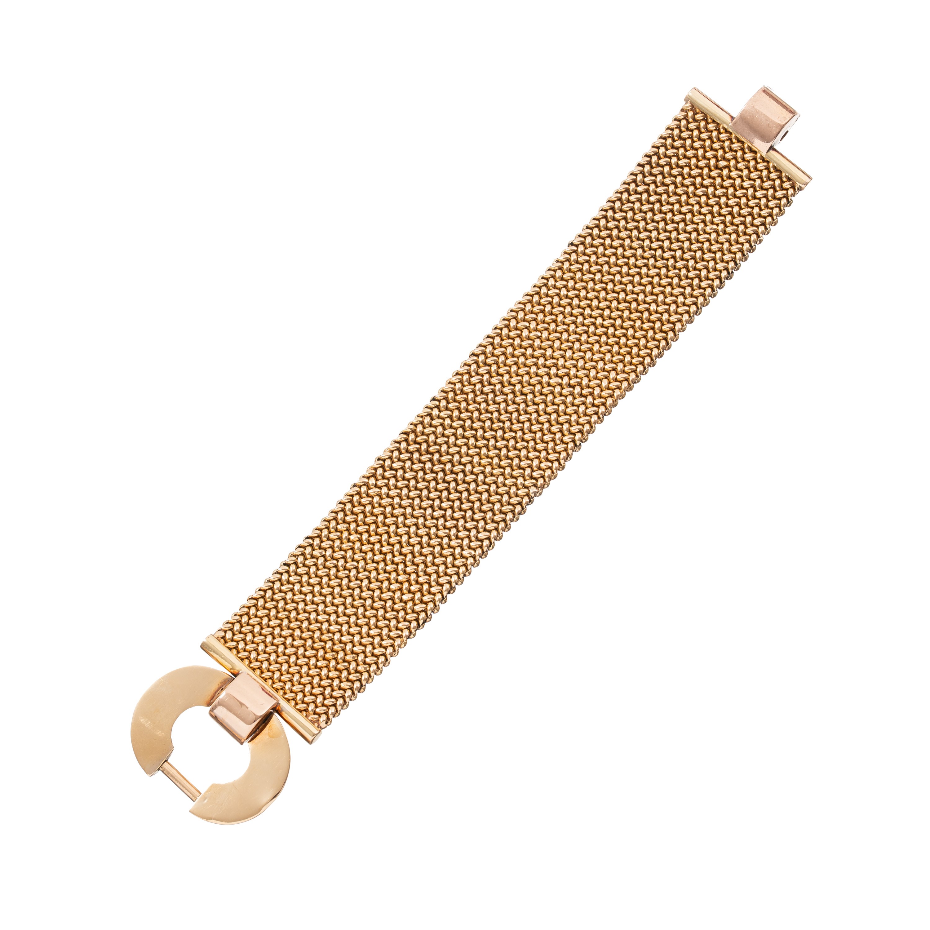Bracciale in oro giallo 18 kt con marchio a fascio littorio