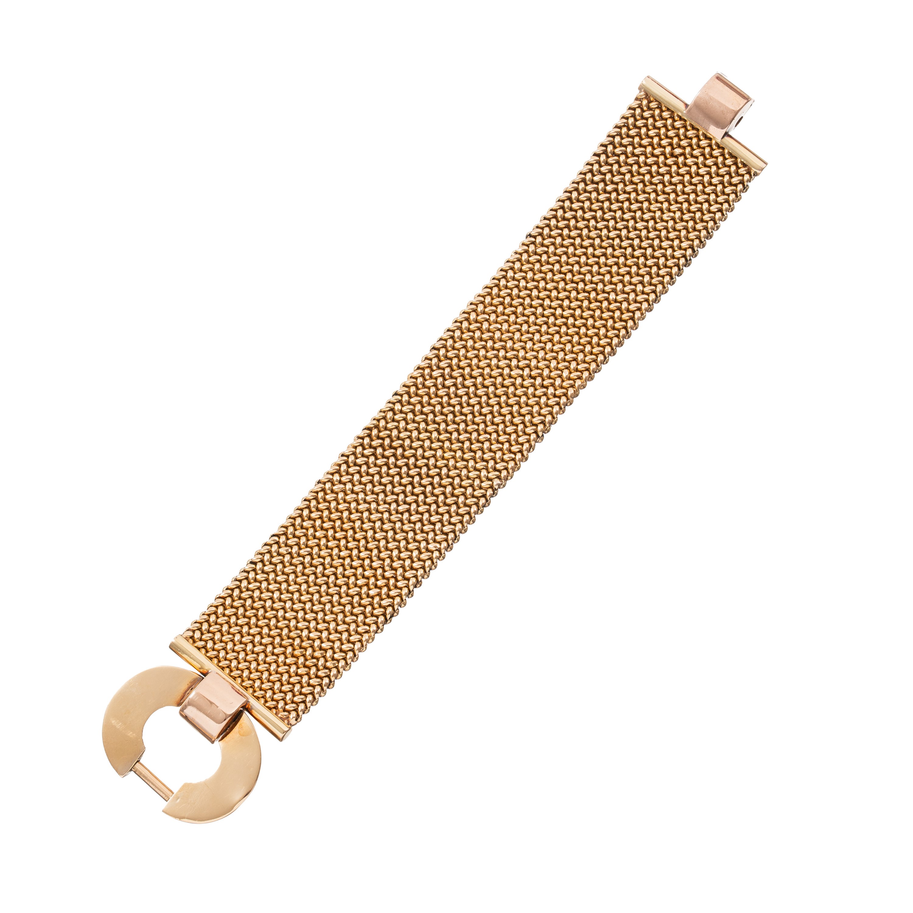 Bracciale in oro giallo 18 kt con marchio a fascio littorio