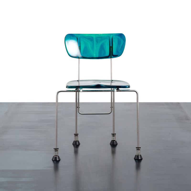 Gaetano Pesce - Sedia “Broadway”, resina e acciaio cromato (disegno 1993)