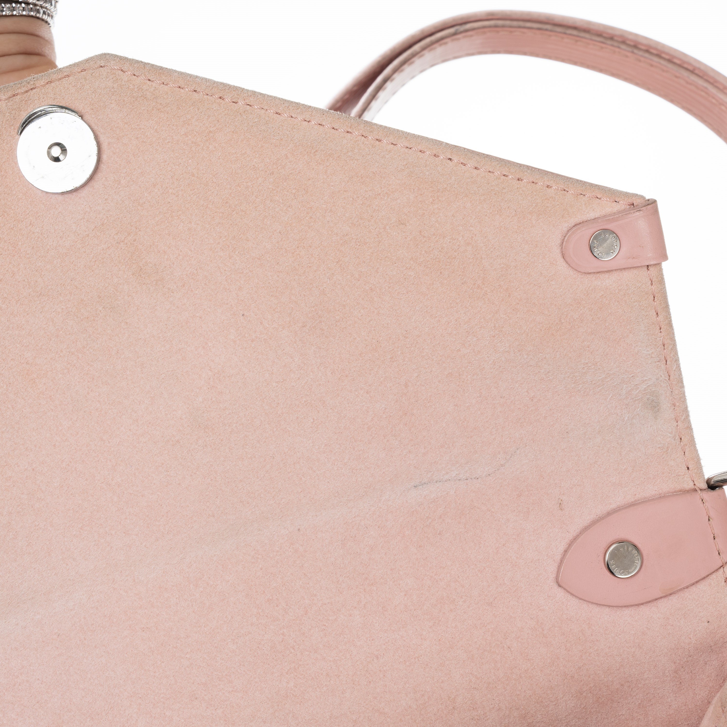 Louis Vuitton - Saint Michel, borsa in tela Monogram e pelle Epi rosa, interno in alcantara, 2017