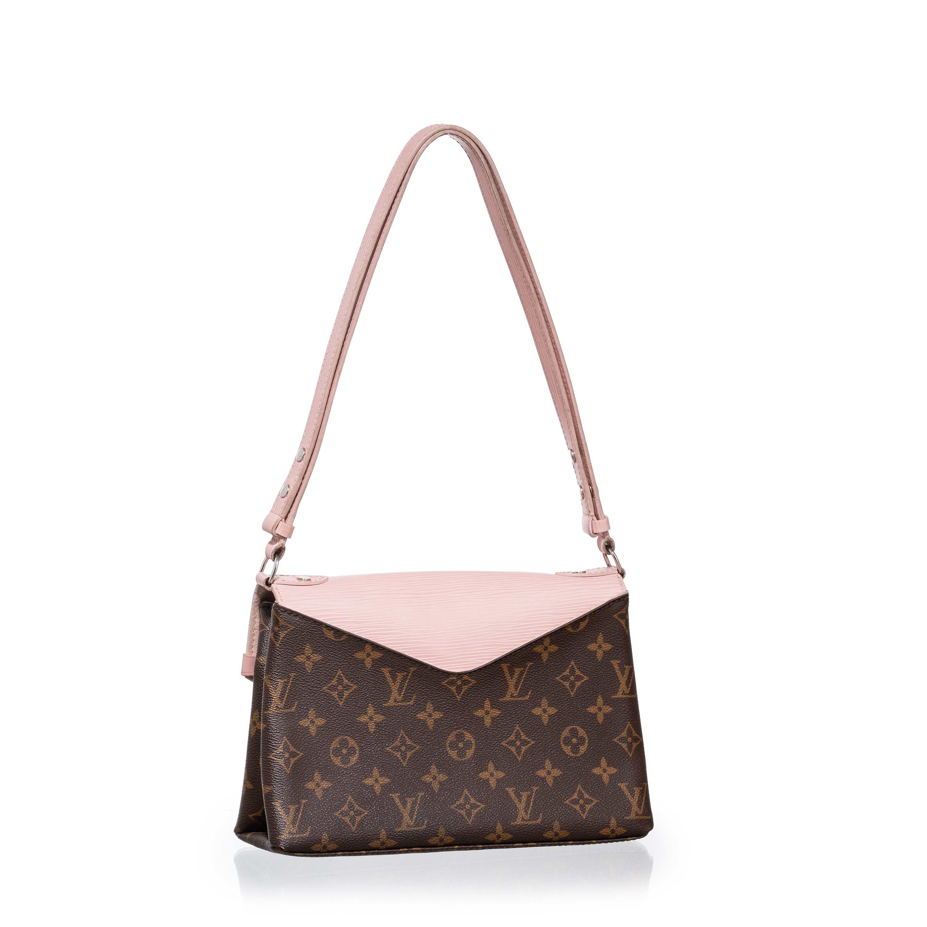 Louis Vuitton - Saint Michel, borsa in tela Monogram e pelle Epi rosa, interno in alcantara, 2017
