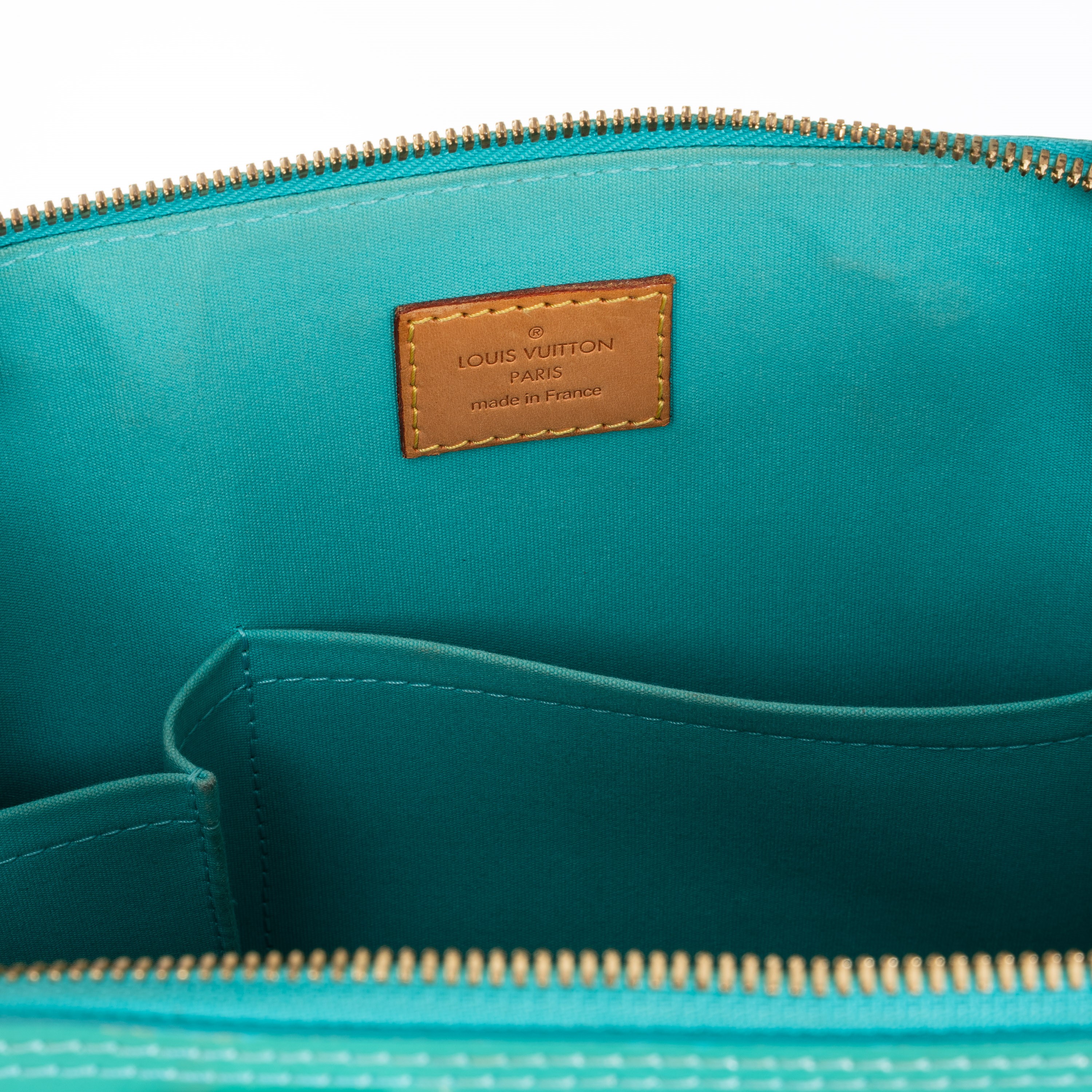 Louis Vuitton - Alma PM Monogram Vernis in pelle verniciata azzurra (2012)
