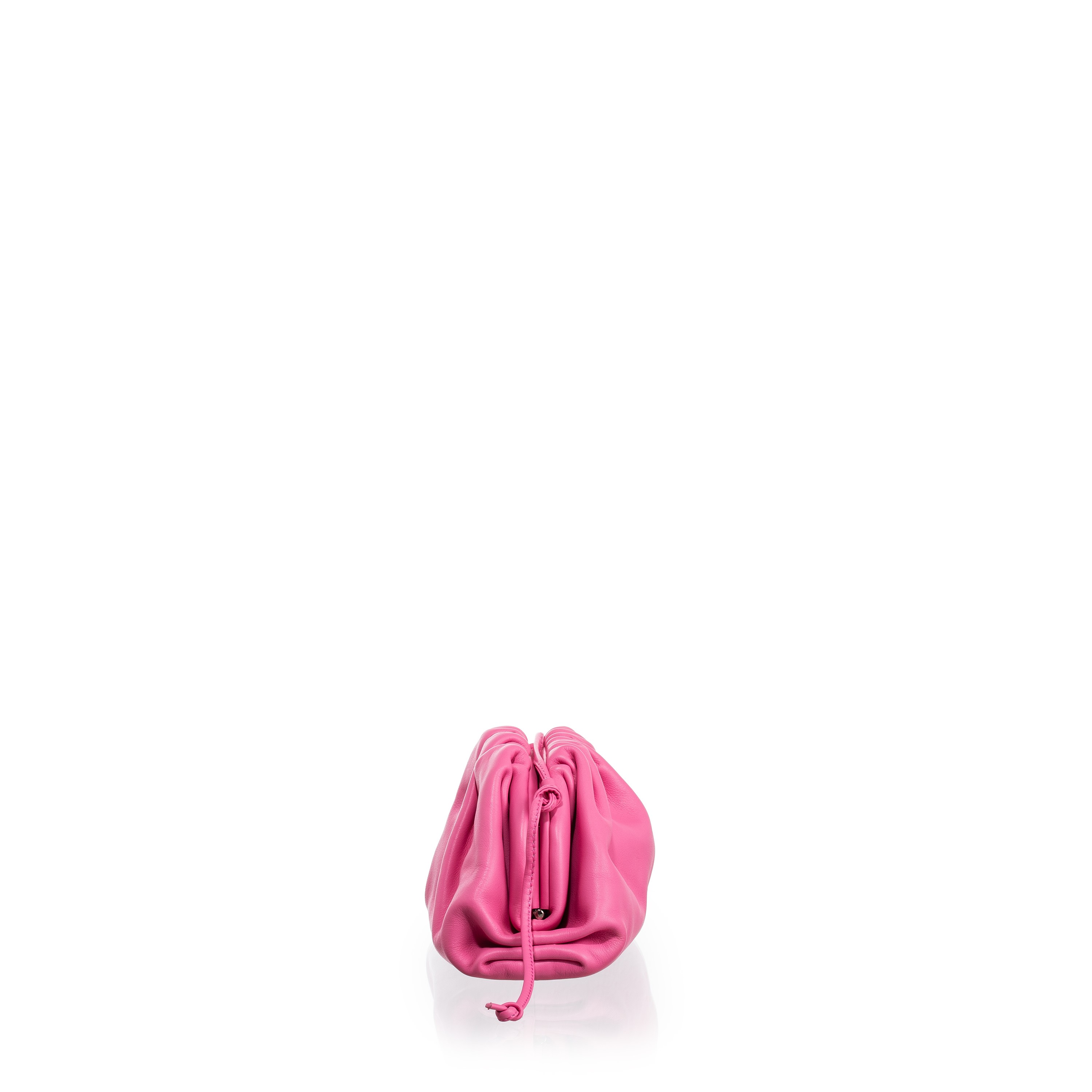Bottega Veneta - Mini Pouch in pelle d’agnello rosa con tracolla