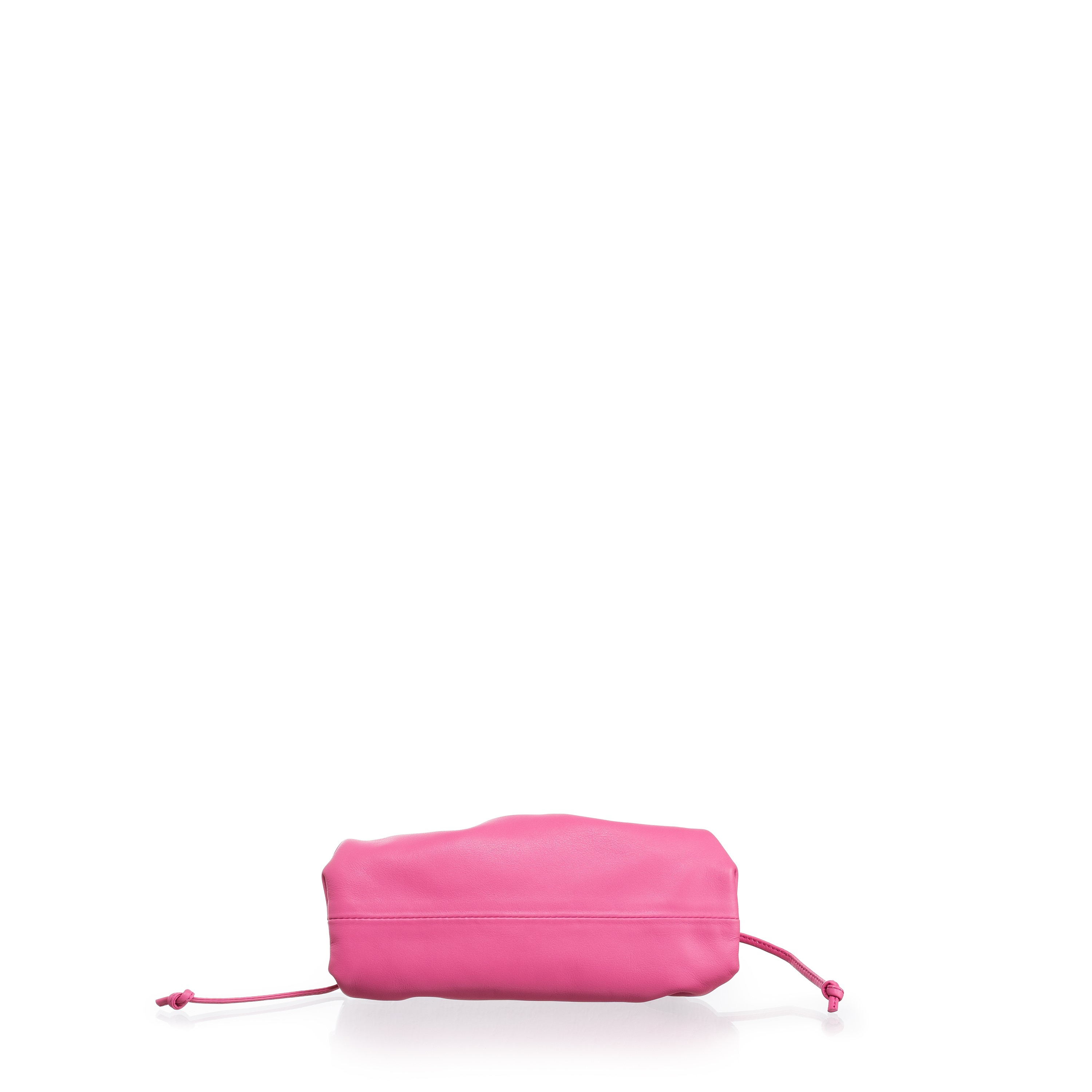 Bottega Veneta - Mini Pouch in pelle d’agnello rosa con tracolla