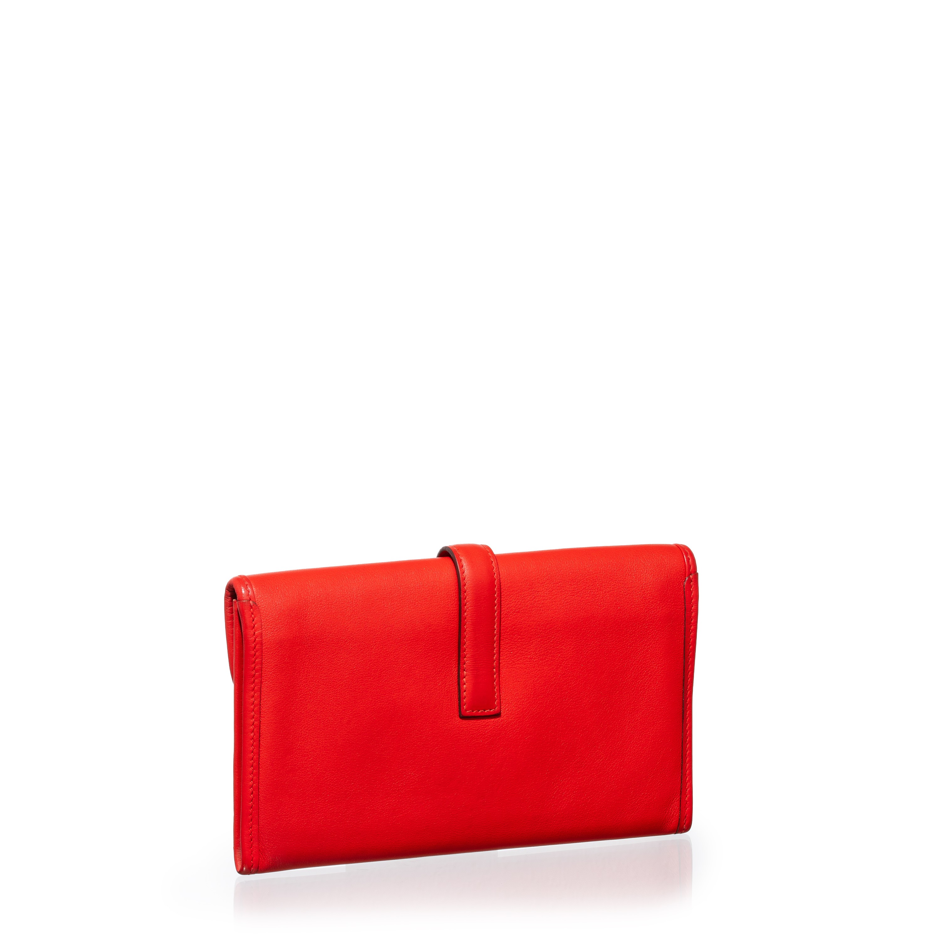 Hermès - Jige 21 in pellame Evercolor (Rouge Casaque) con hardware palladio, 2017