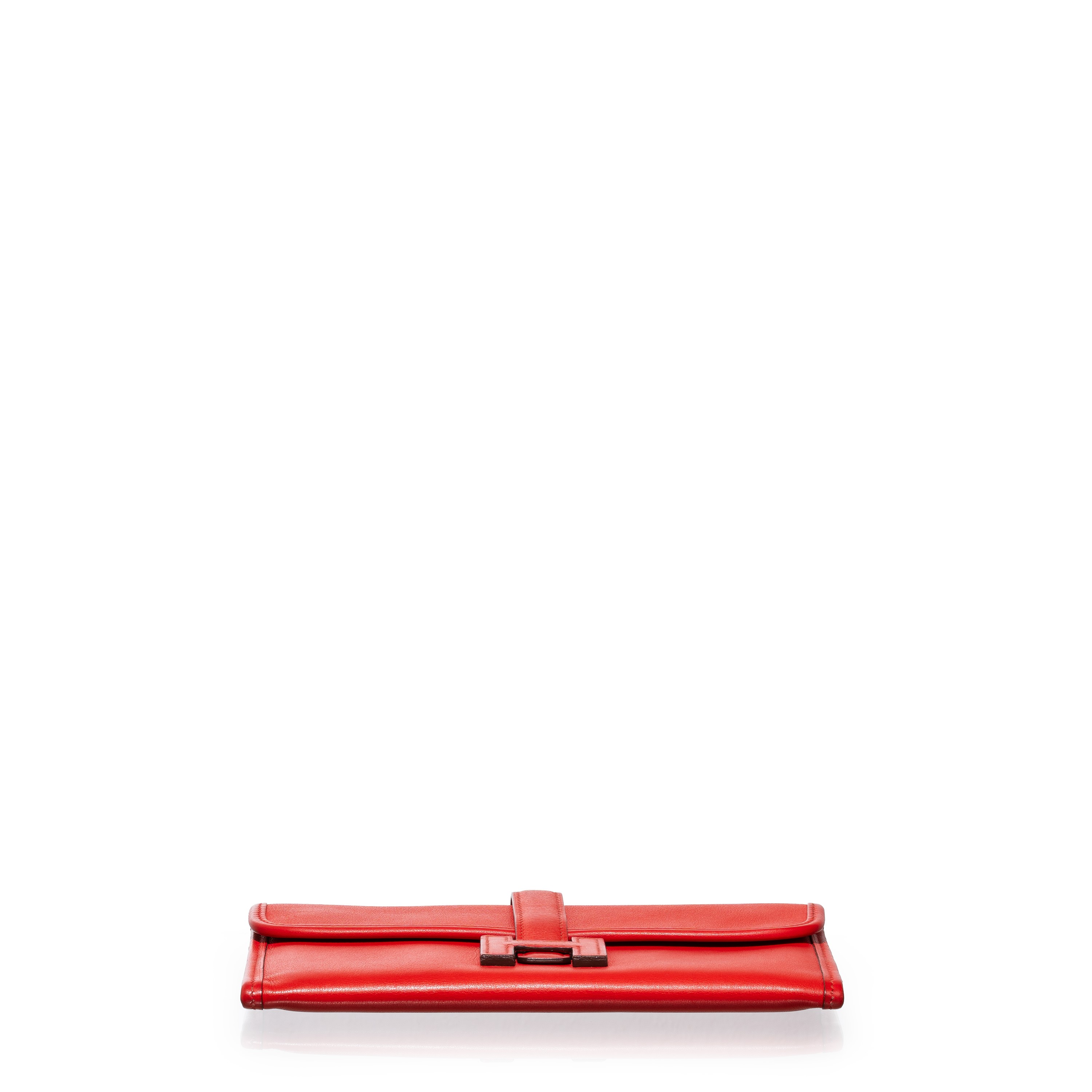 Hermès - Jige 21 in pellame Evercolor (Rouge Casaque) con hardware palladio, 2017