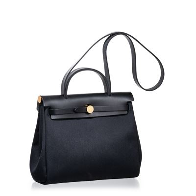 Herbag 31 GHW, borsa/carryall in tela militare e vacchetta Hunter nera (2022)