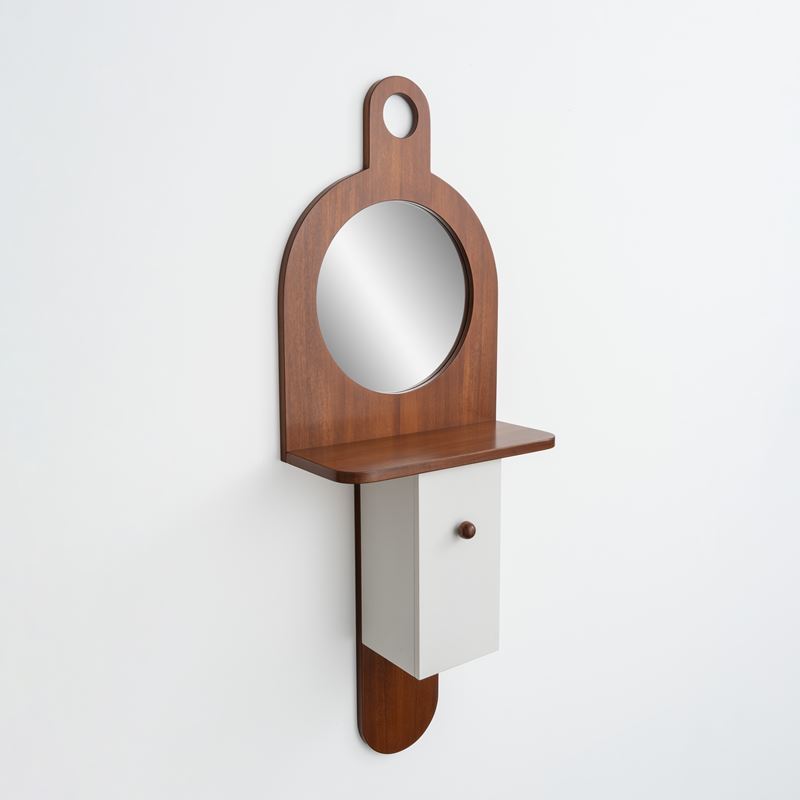 Ettore Sottsass - Mobile sospeso con specchio “Tempus”