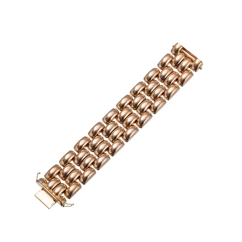 Bracciale in oro rosa 18 kt “Carro Armato”