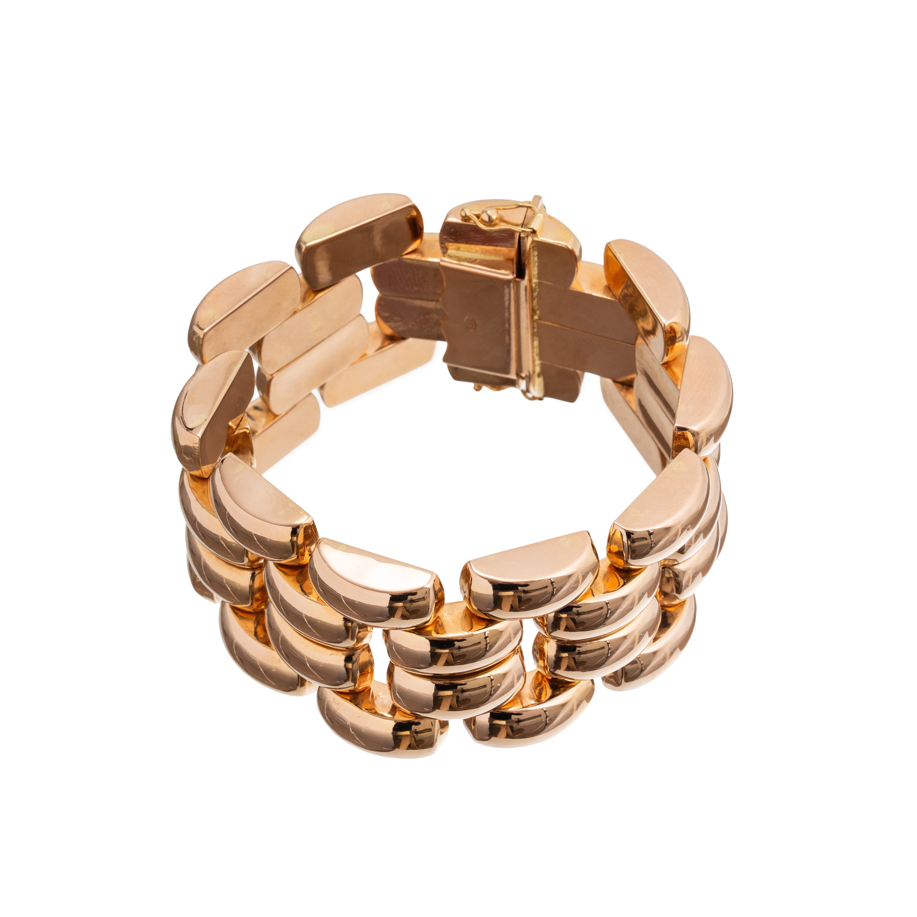 Bracciale in oro rosa 18 kt “Carro Armato”