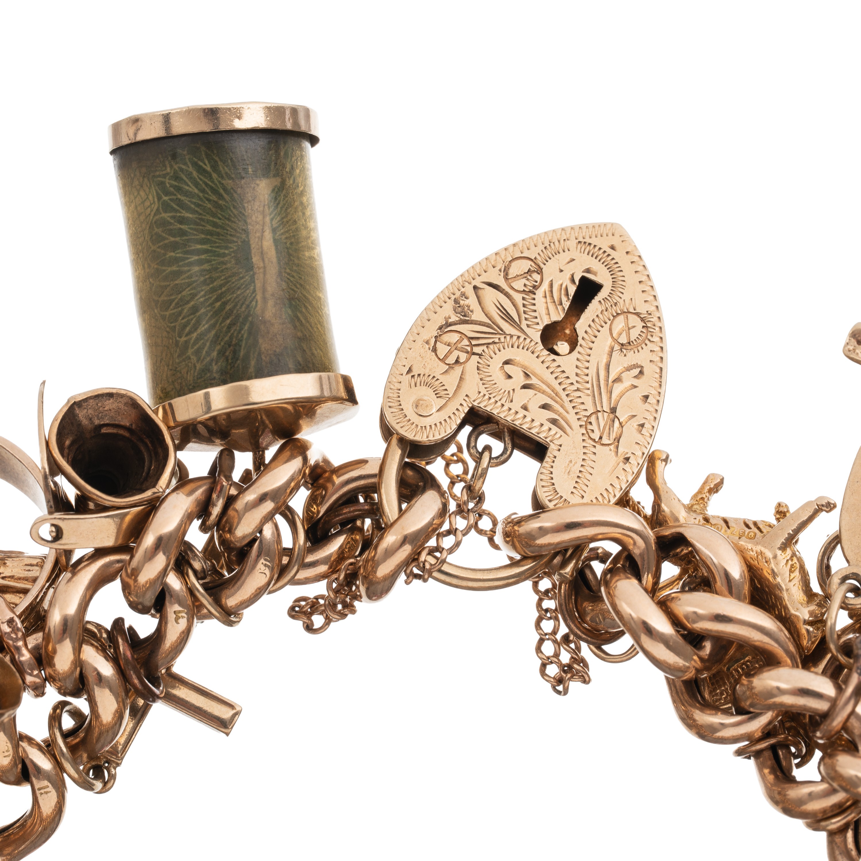 Bracciale in oro giallo 18 kt con charms