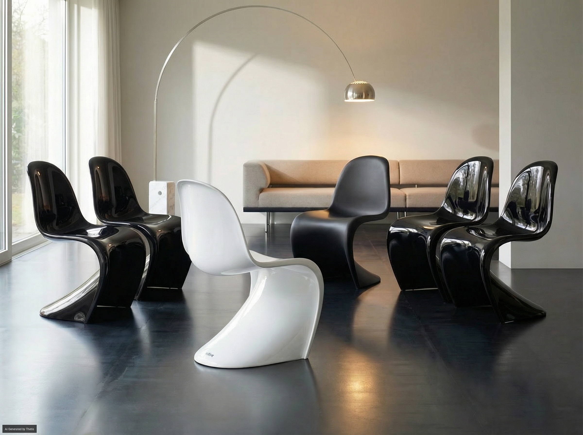 Verner Panton - Sei sedie “Panton” in polipropilene