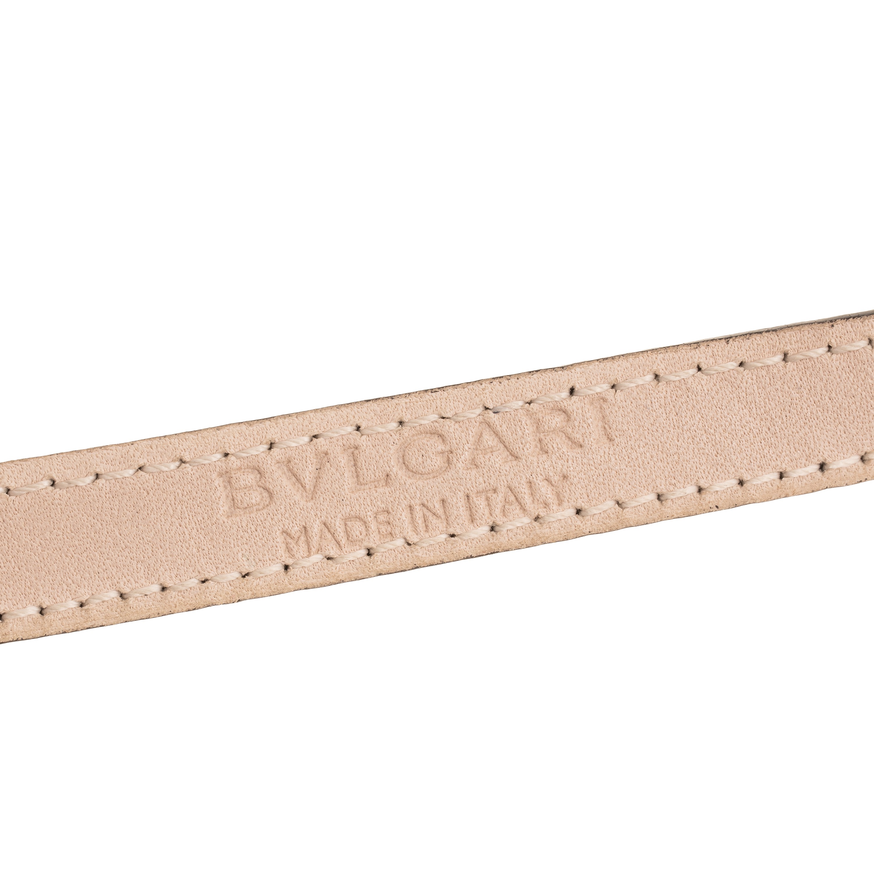 Bulgari - Bracciale “Serie Serpenti” in pelle nera con elementi smaltati