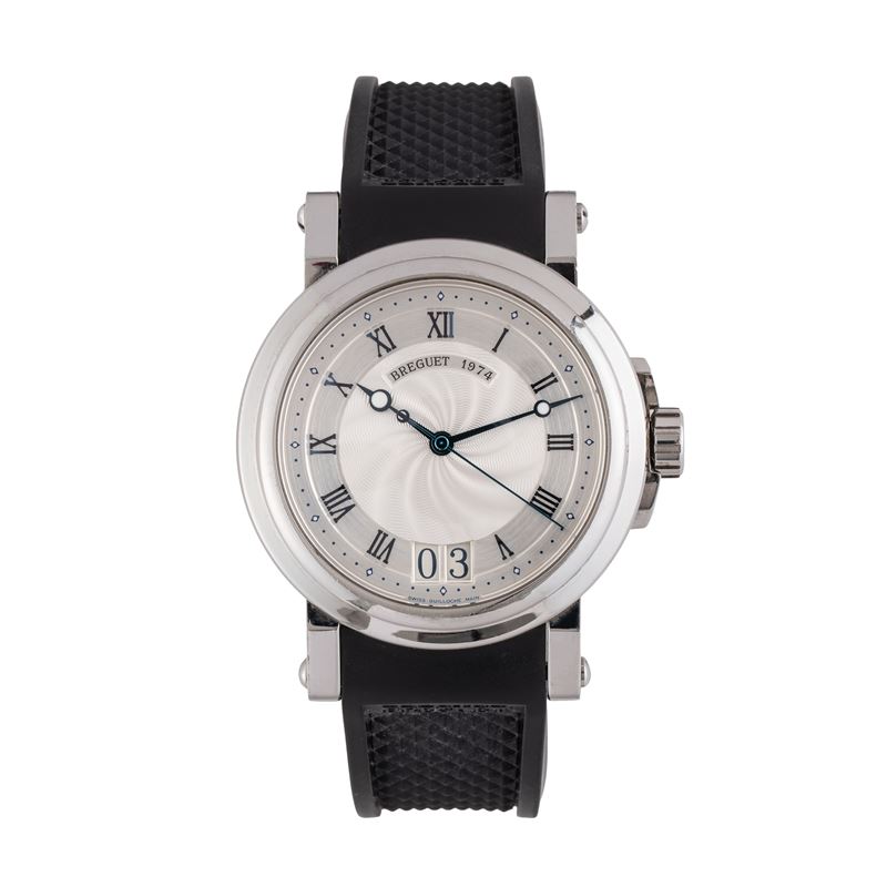 Breguet - Marine 5817 - Orologio solo tempo in acciaio con carica automatica, quadrante bitonale ...