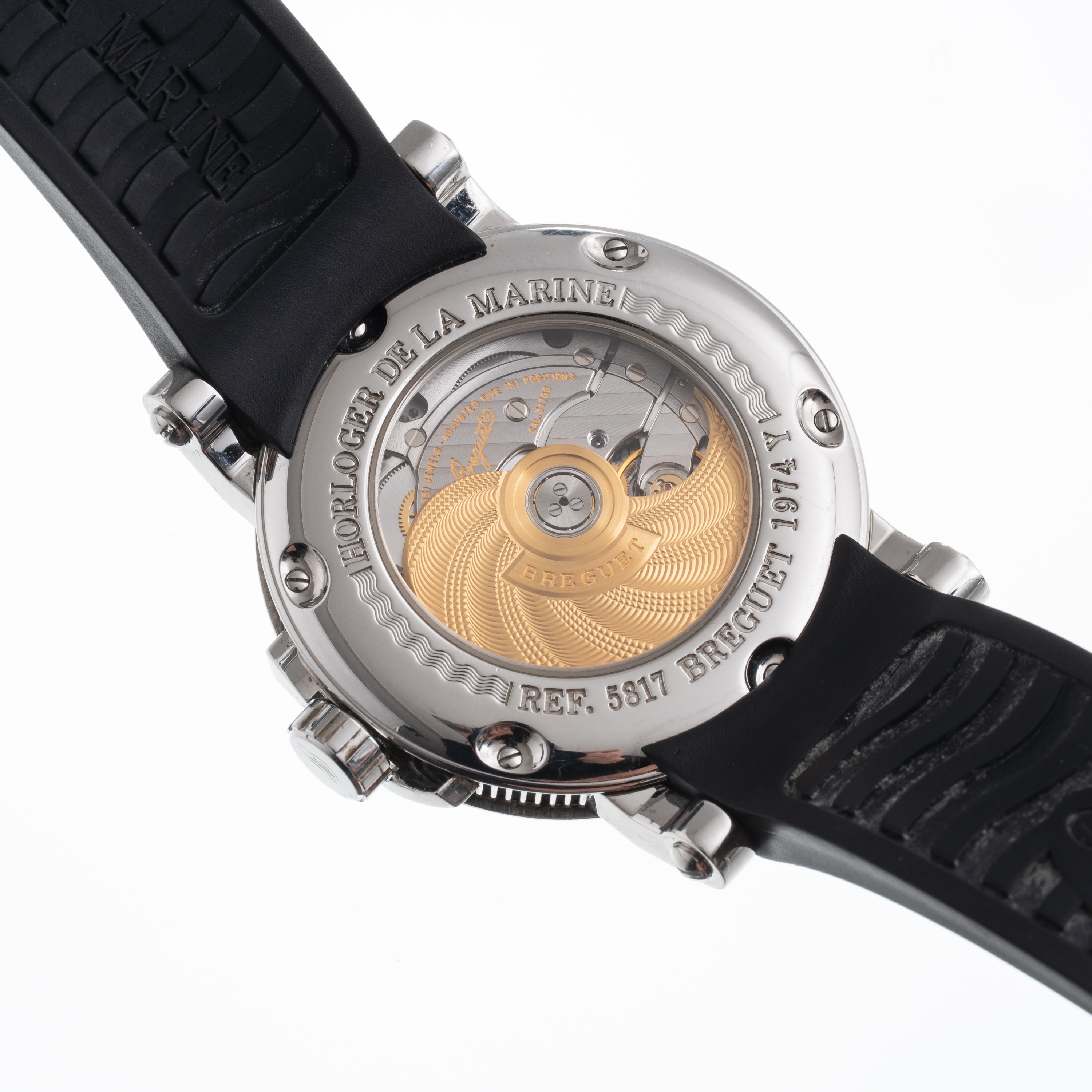 Breguet - Marine 5817 - Orologio solo tempo in acciaio con carica automatica, quadrante bitonale ...