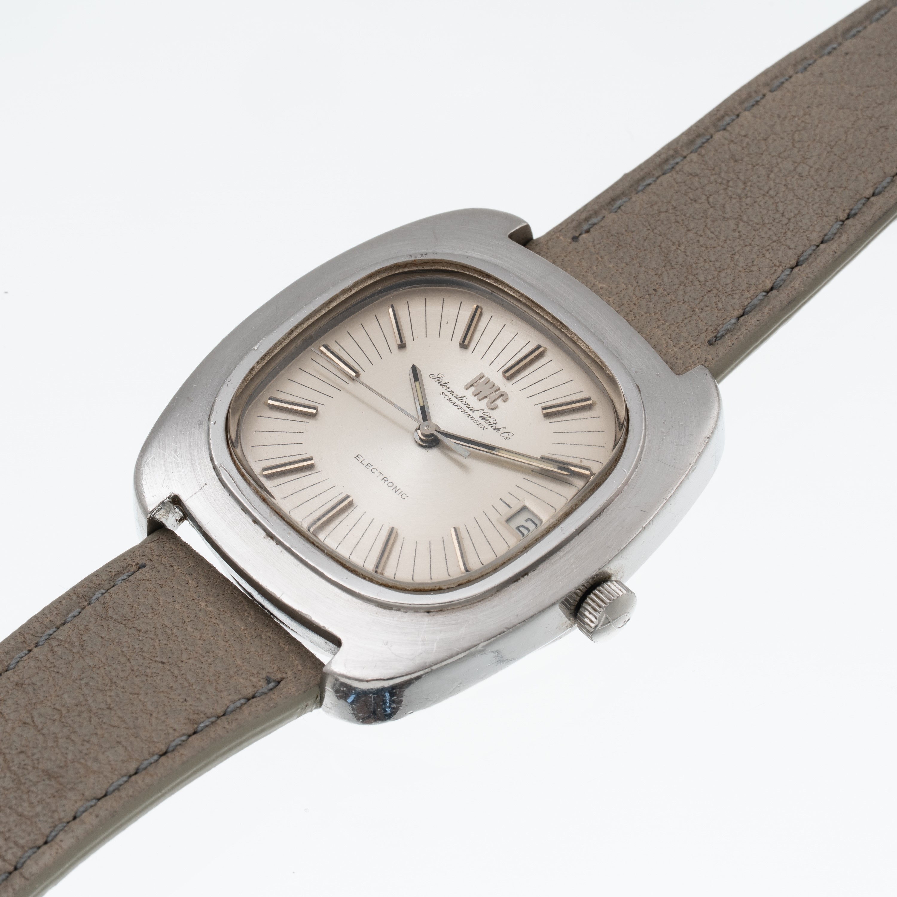 Iwc - Electronic Diapason, orologio al quarzo con quadrante argenté e datario