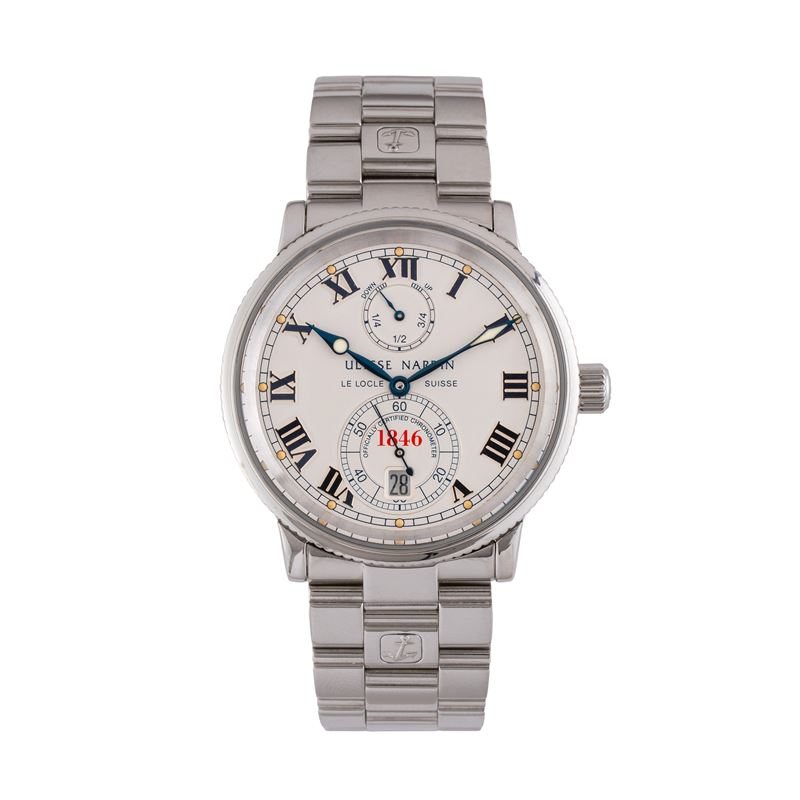Ulysse Nardin - Marine Chronometer 1846, orologio automatico in acciaio con datario e riserva di ...