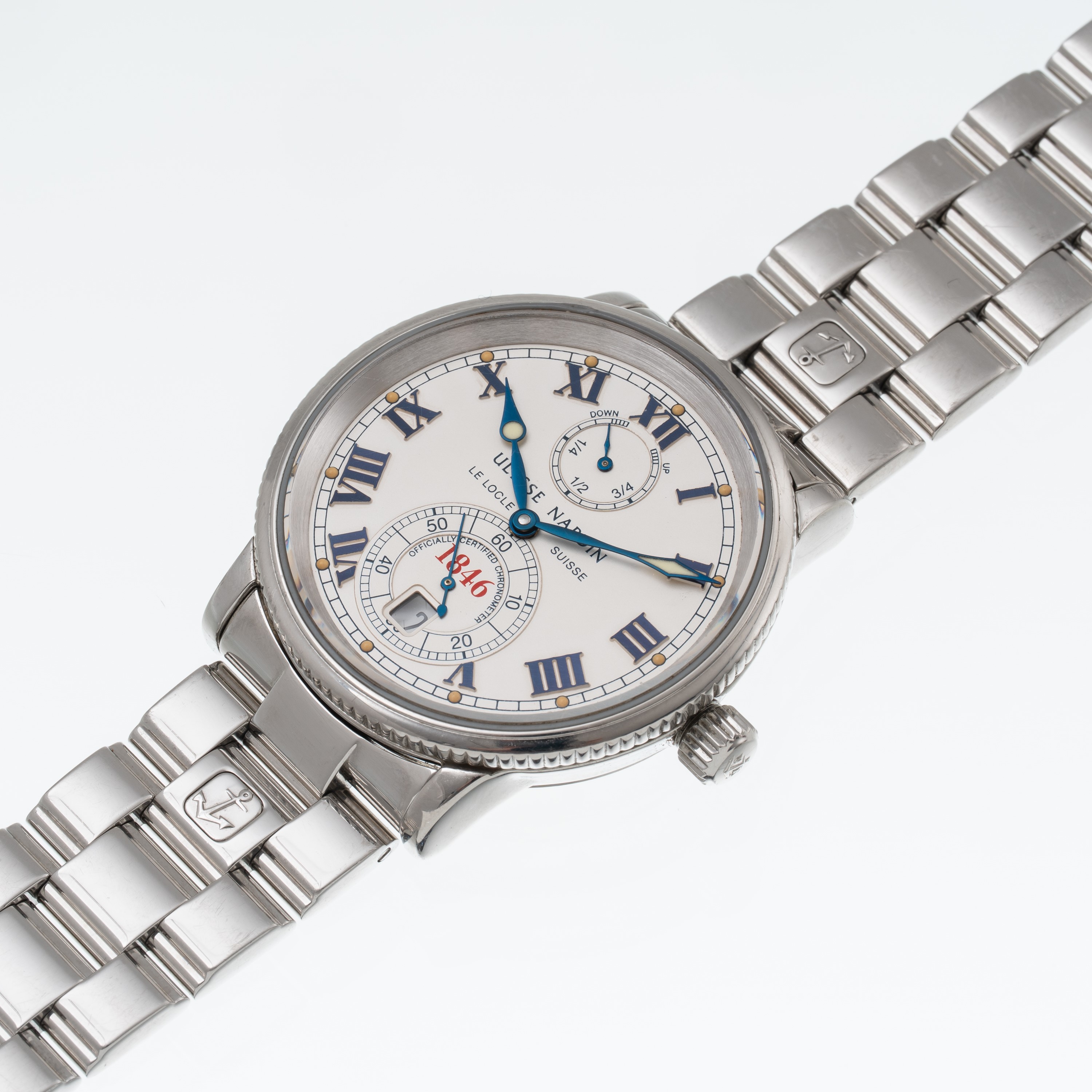 Ulysse Nardin - Marine Chronometer 1846, orologio automatico in acciaio con datario e riserva di ...