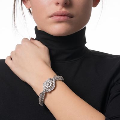 Bracciale in oro bianco 18 kt con diamanti a taglio brillante