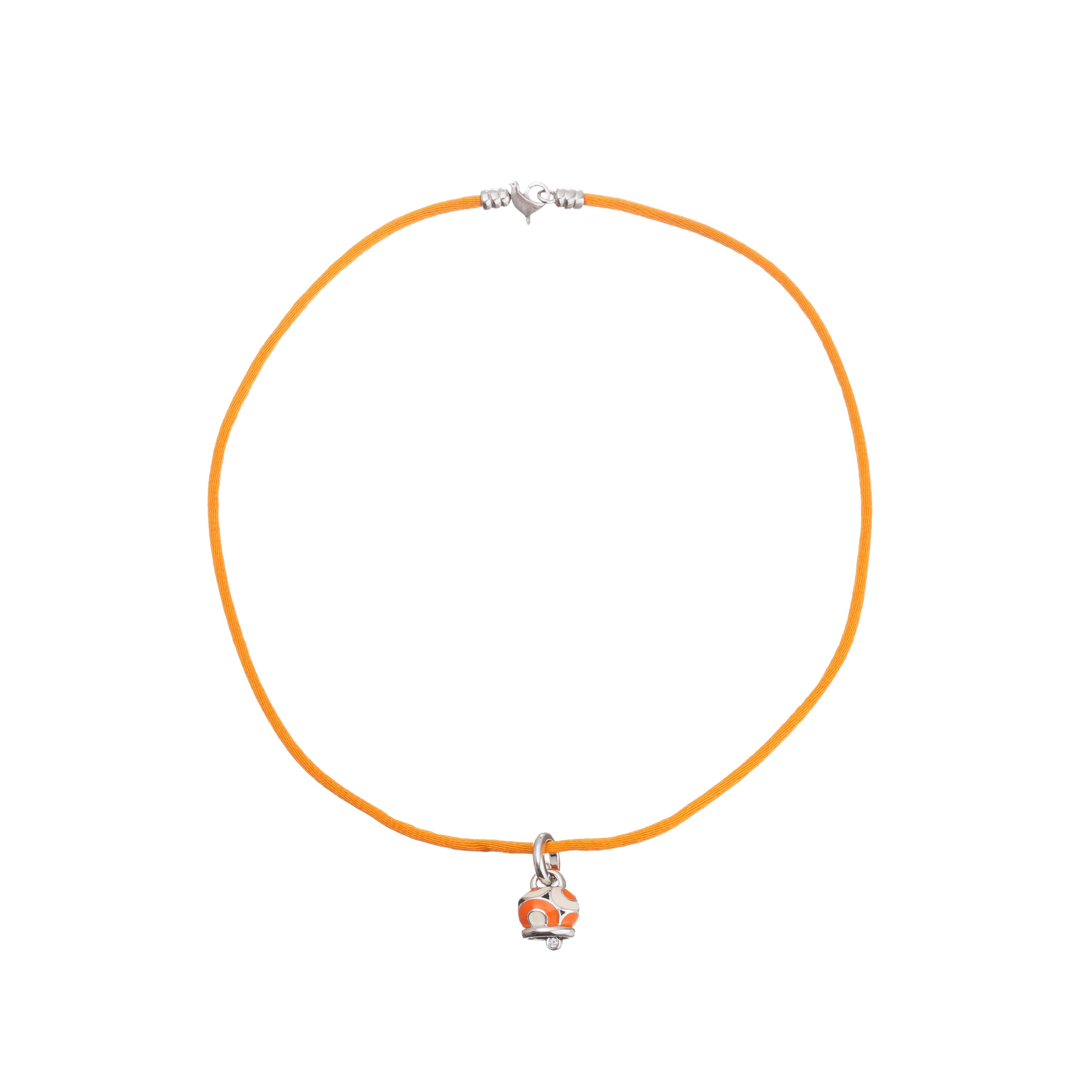 Chantecler - Girocollo in oro bianco 18 kt e smalti con chiusura in oro bianco