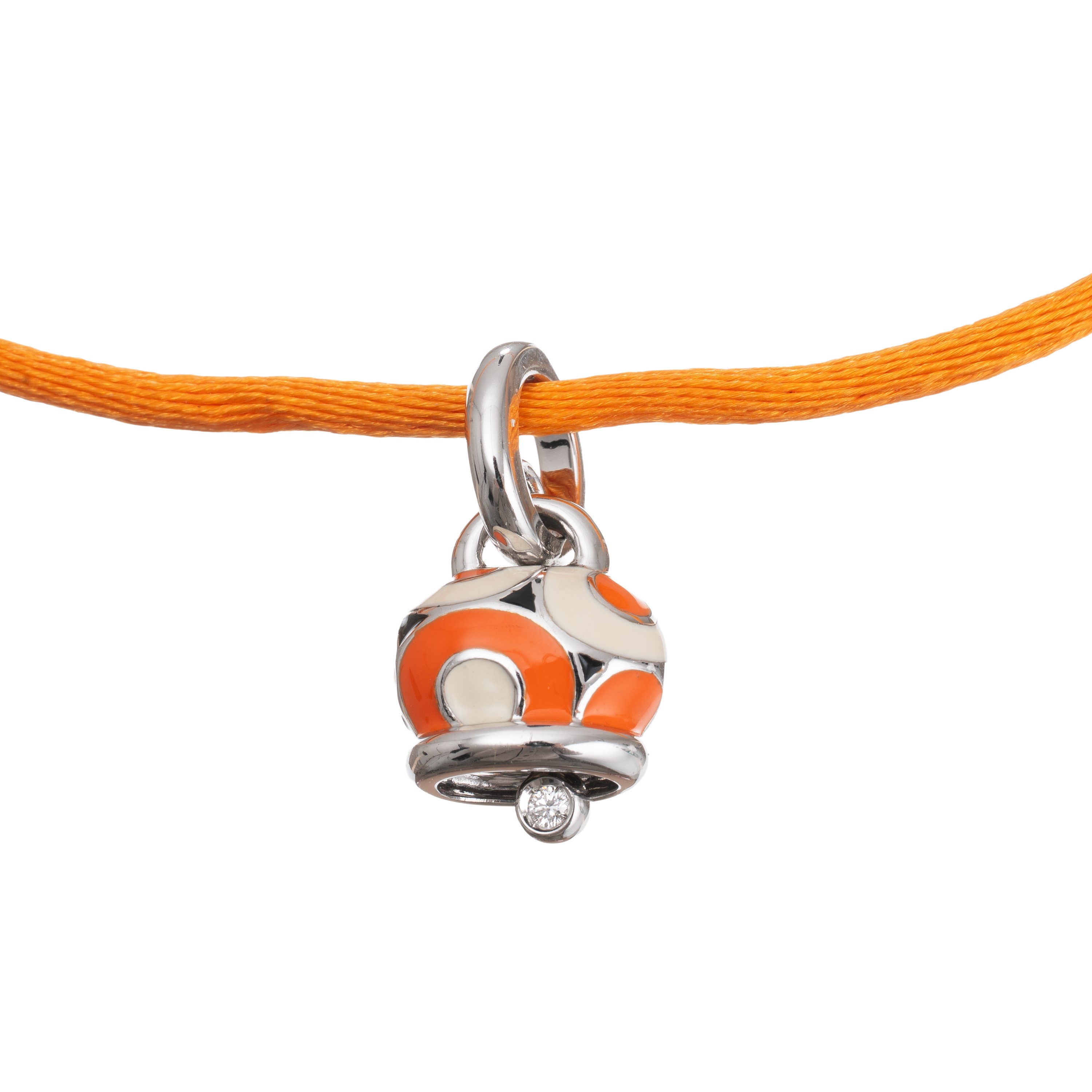 Chantecler - Girocollo in oro bianco 18 kt e smalti con chiusura in oro bianco