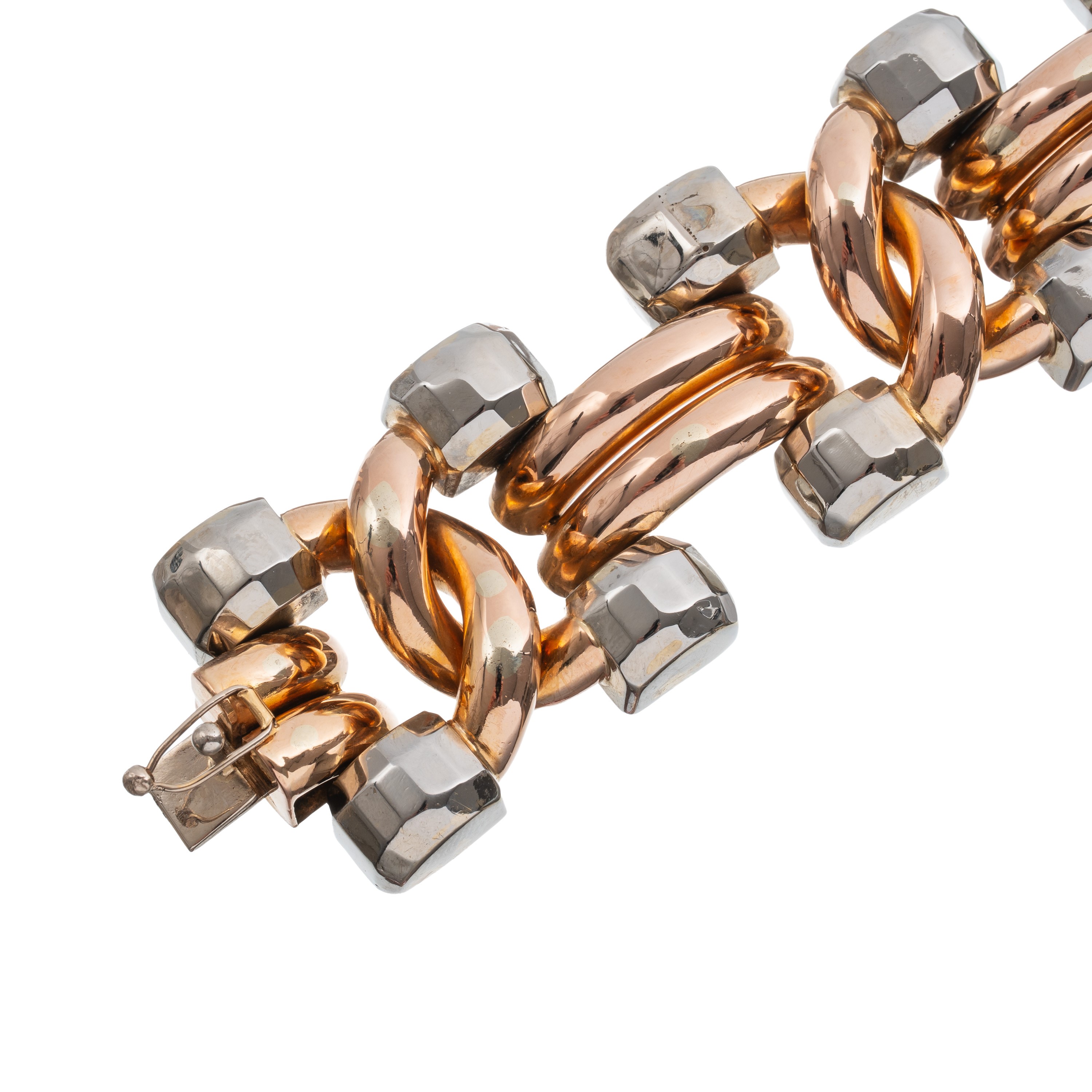 Bracciale in oro giallo 18 kt con marchio a fascio littorio
