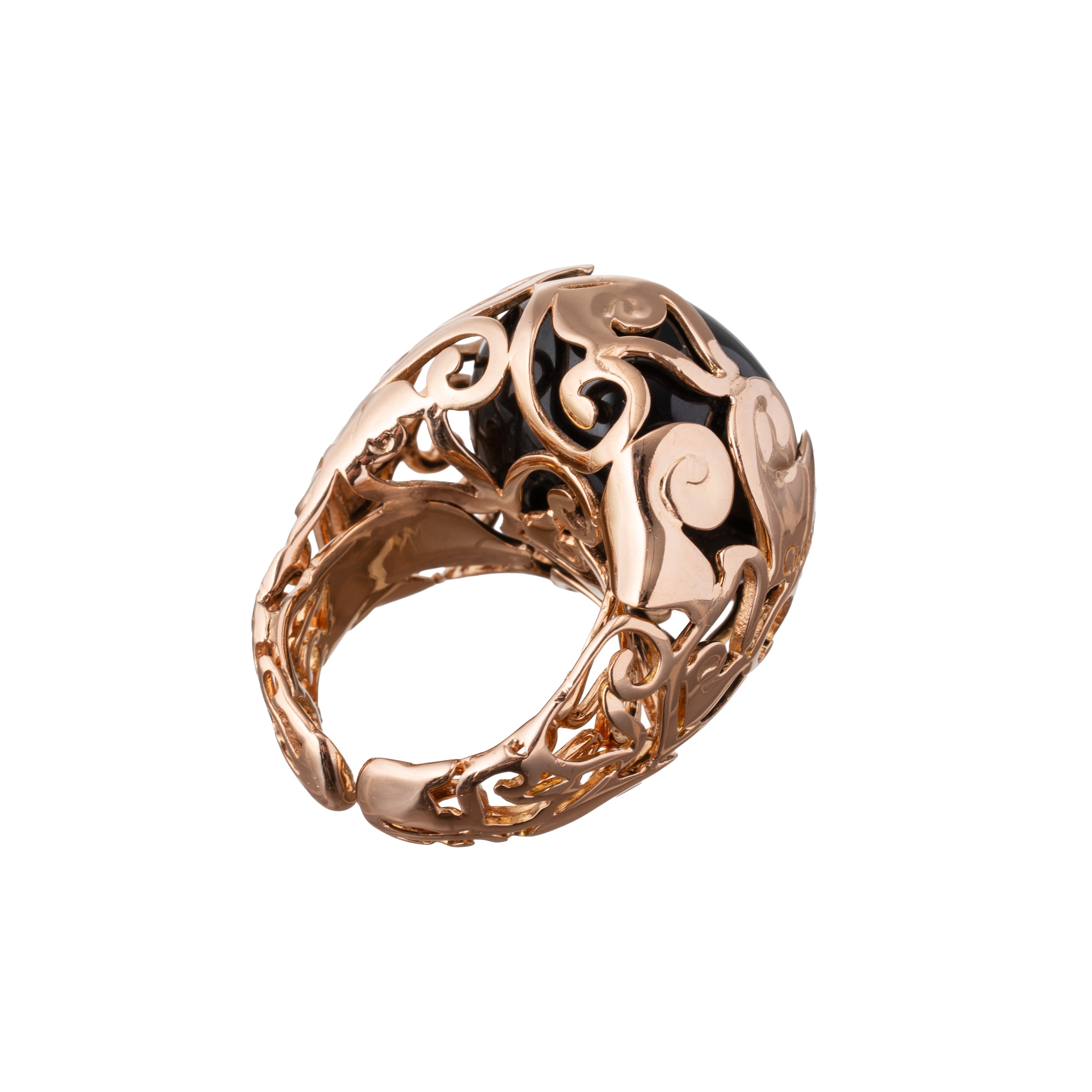 Chantecler - Anello in oro rosa 18 kt con onice