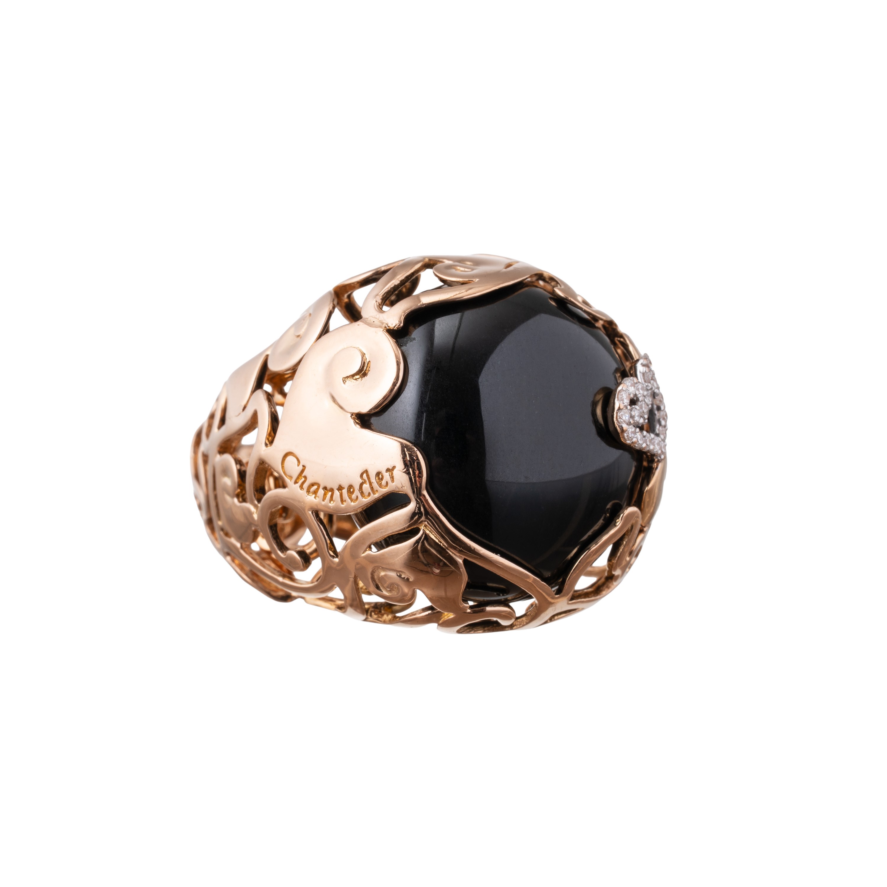Chantecler - Anello in oro rosa 18 kt con onice