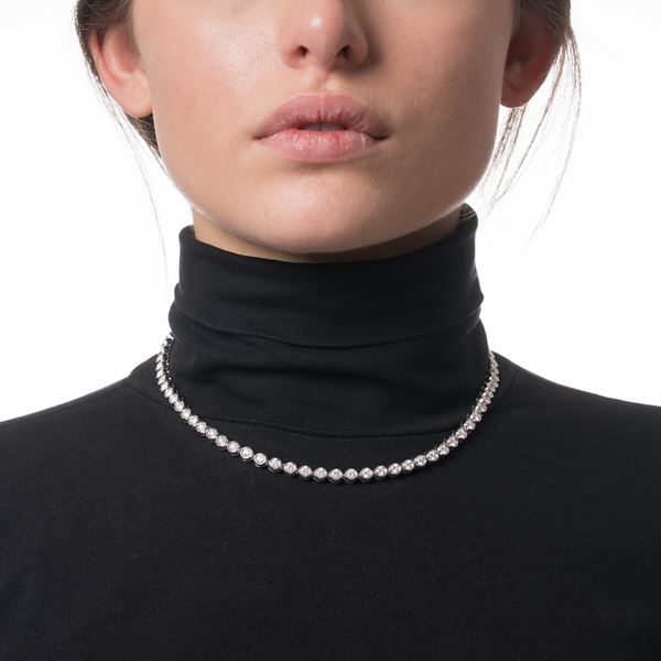 DAMIANI - DAMIANI - GIROCOLLO IN ORO BIANCO E DIAMANTI TAGLIO BRILLANTE