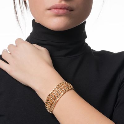 Bracciale in oro giallo stampato, 18 kt